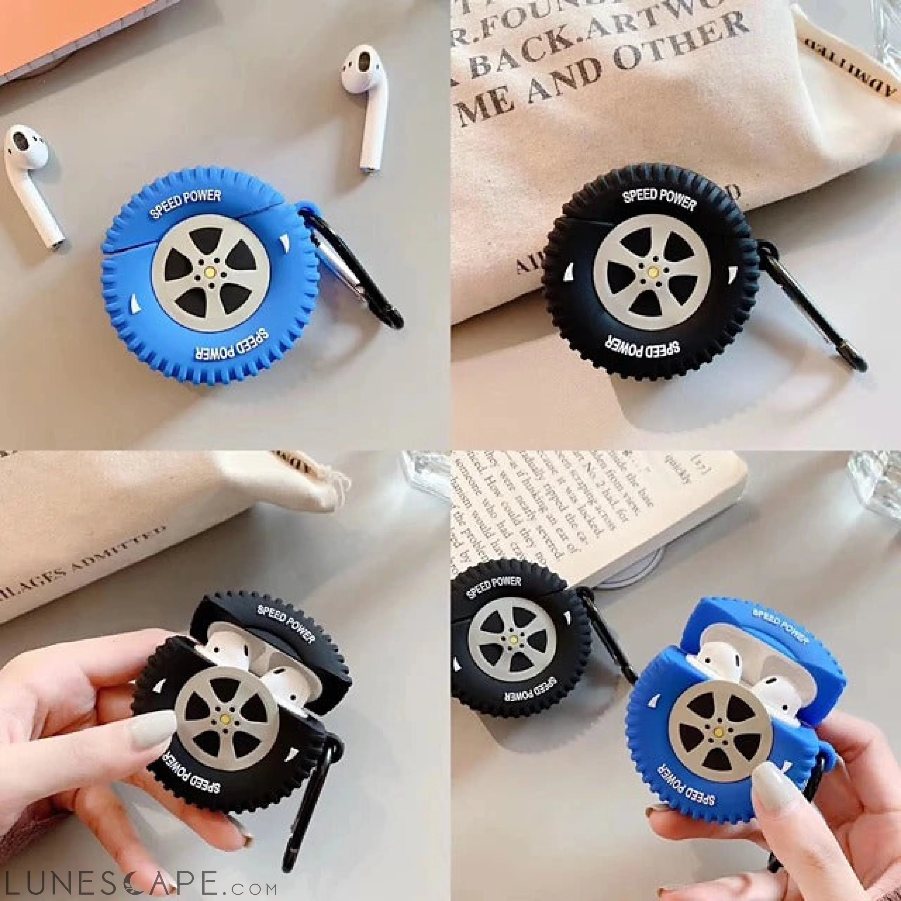 Tires Case For AirPods 1/2 Cool Headphone Case Soft LUNESCAPE