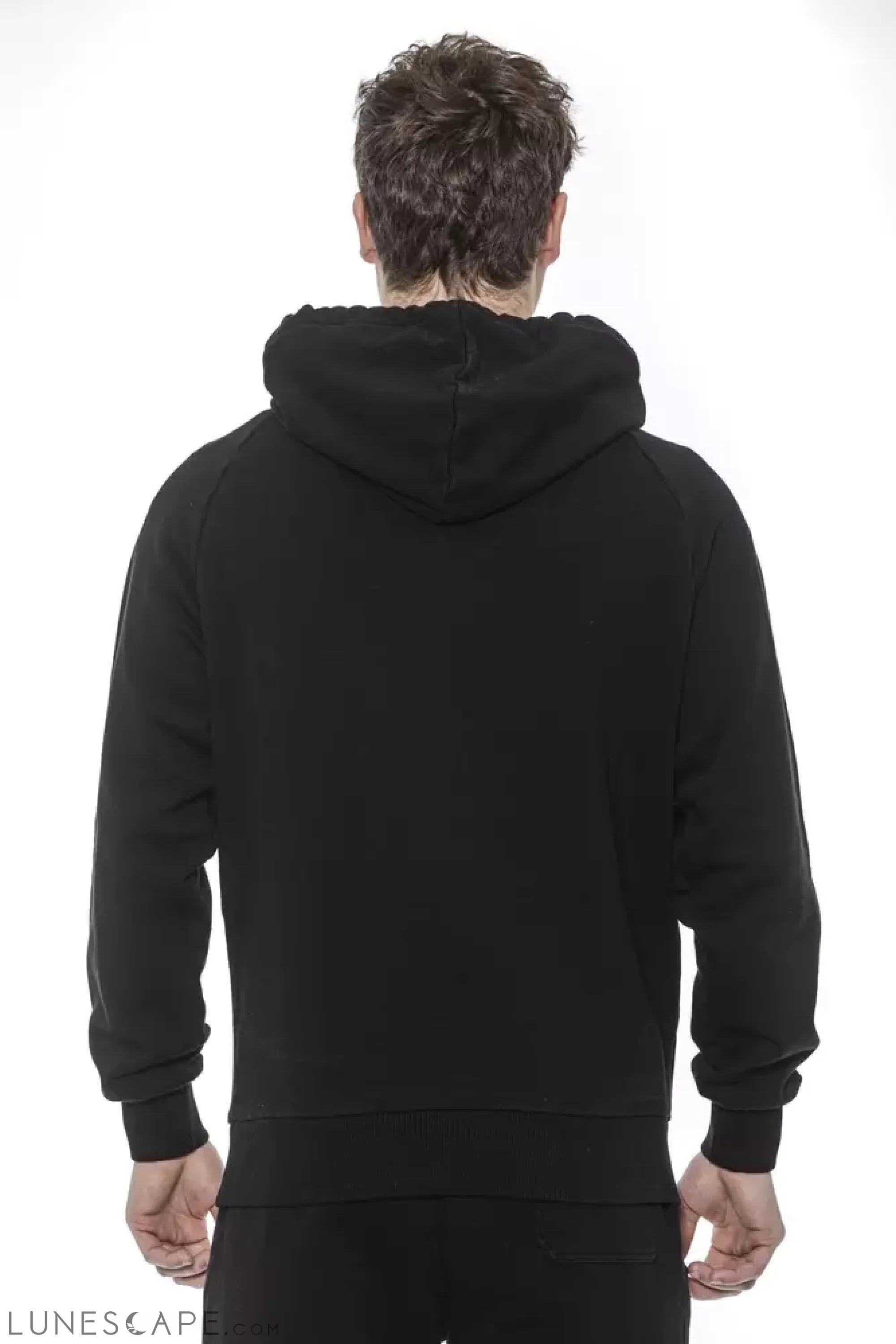 Tond Black Cotton Men Sweatshirt LUNESCAPE