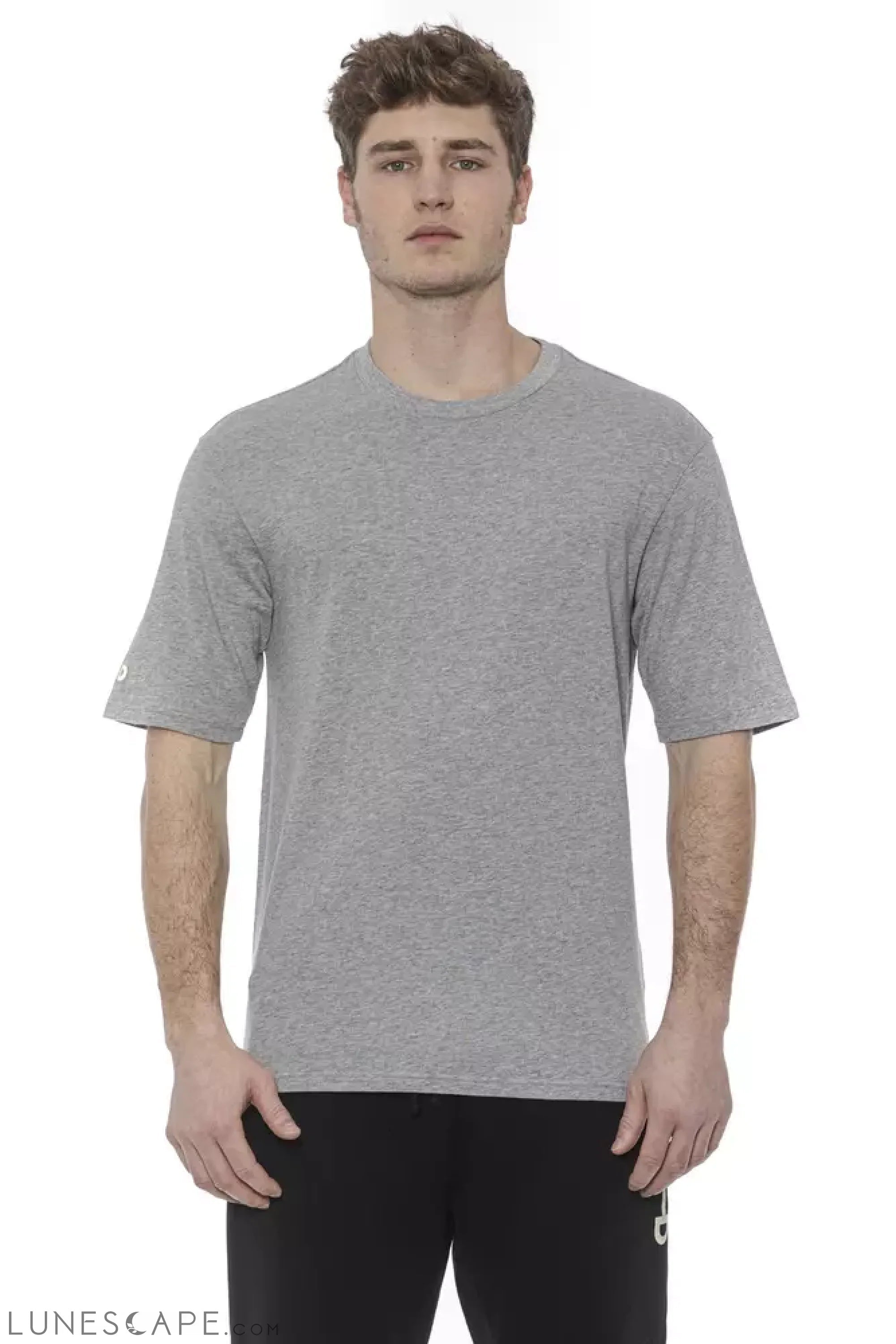 Tond Gray Cotton Men T-Shirt LUNESCAPE