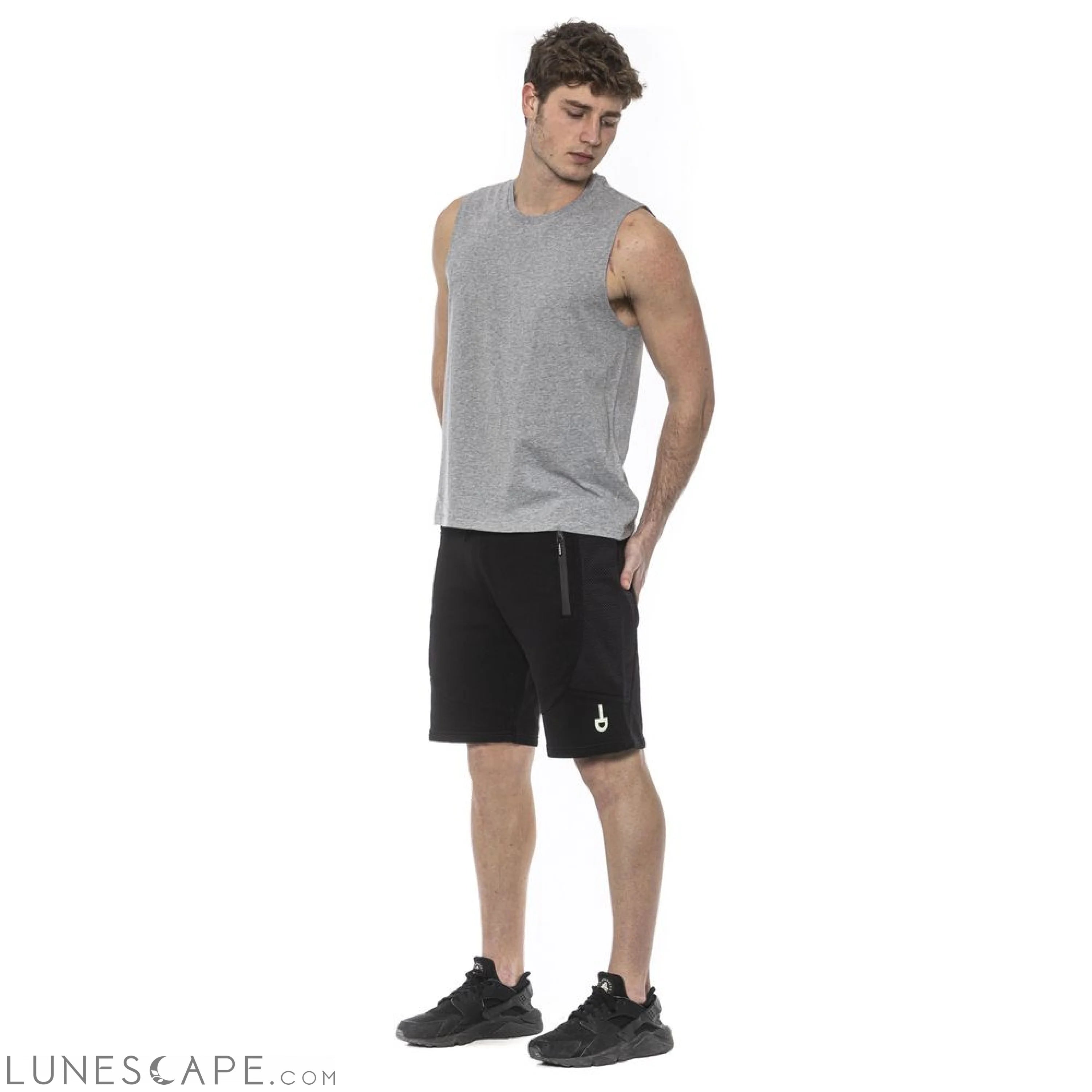 Tond Gray Cotton Men's Tank Top LUNESCAPE