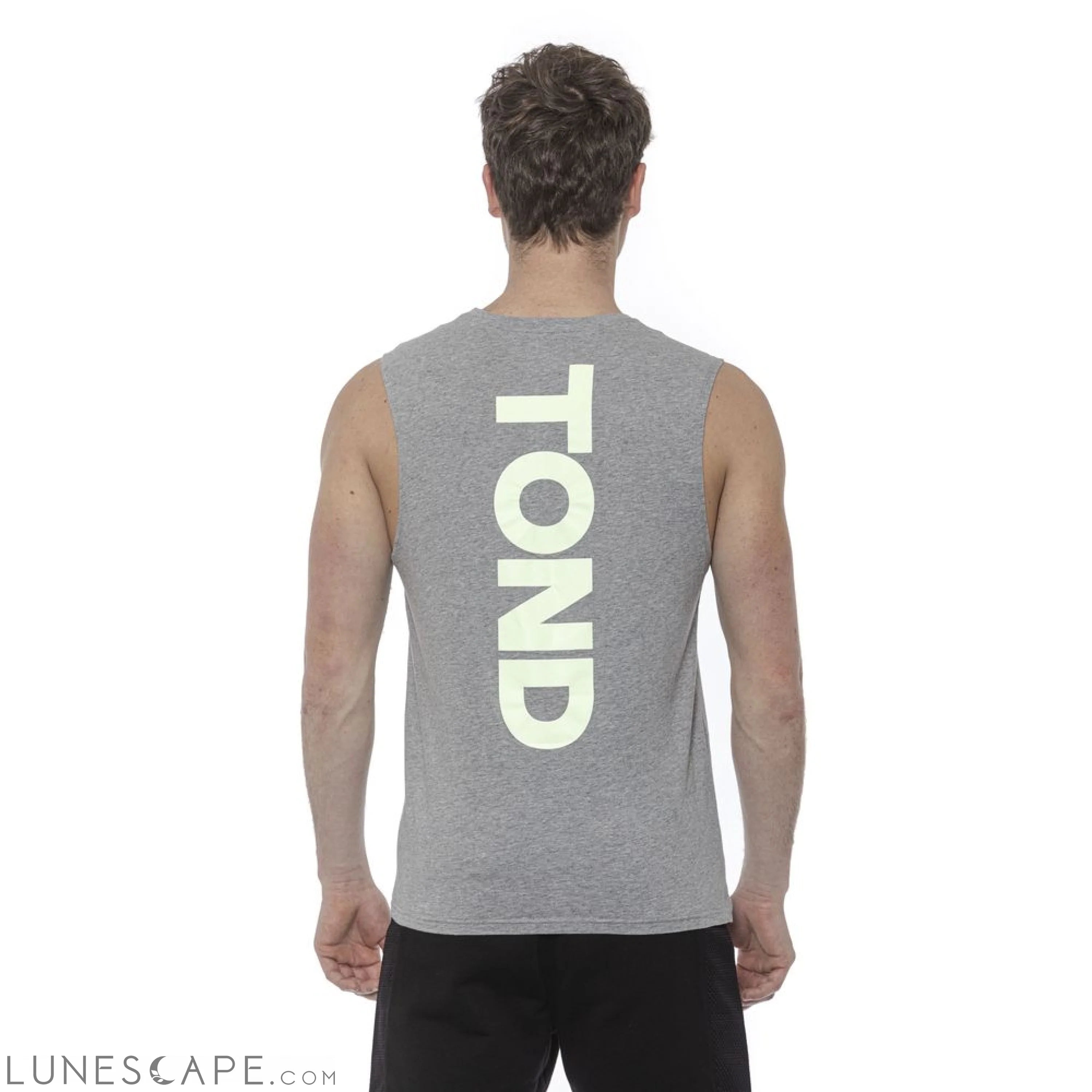 Tond Gray Cotton Men's Tank Top LUNESCAPE