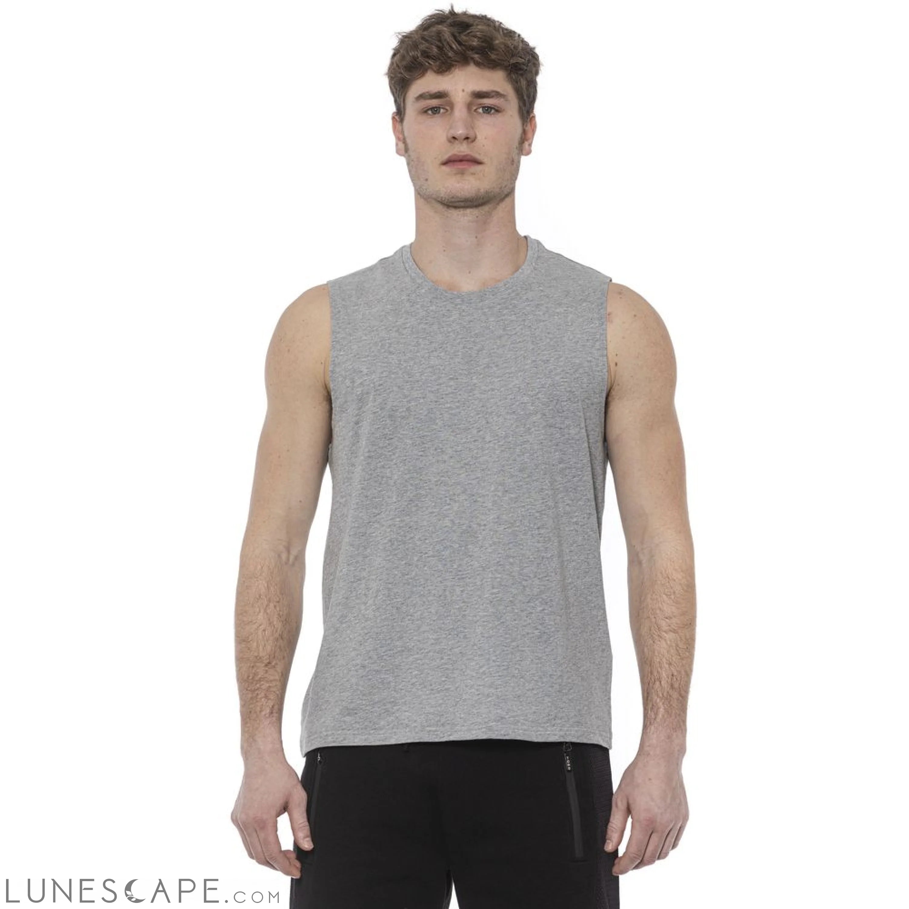 Tond Gray Cotton Men's Tank Top LUNESCAPE