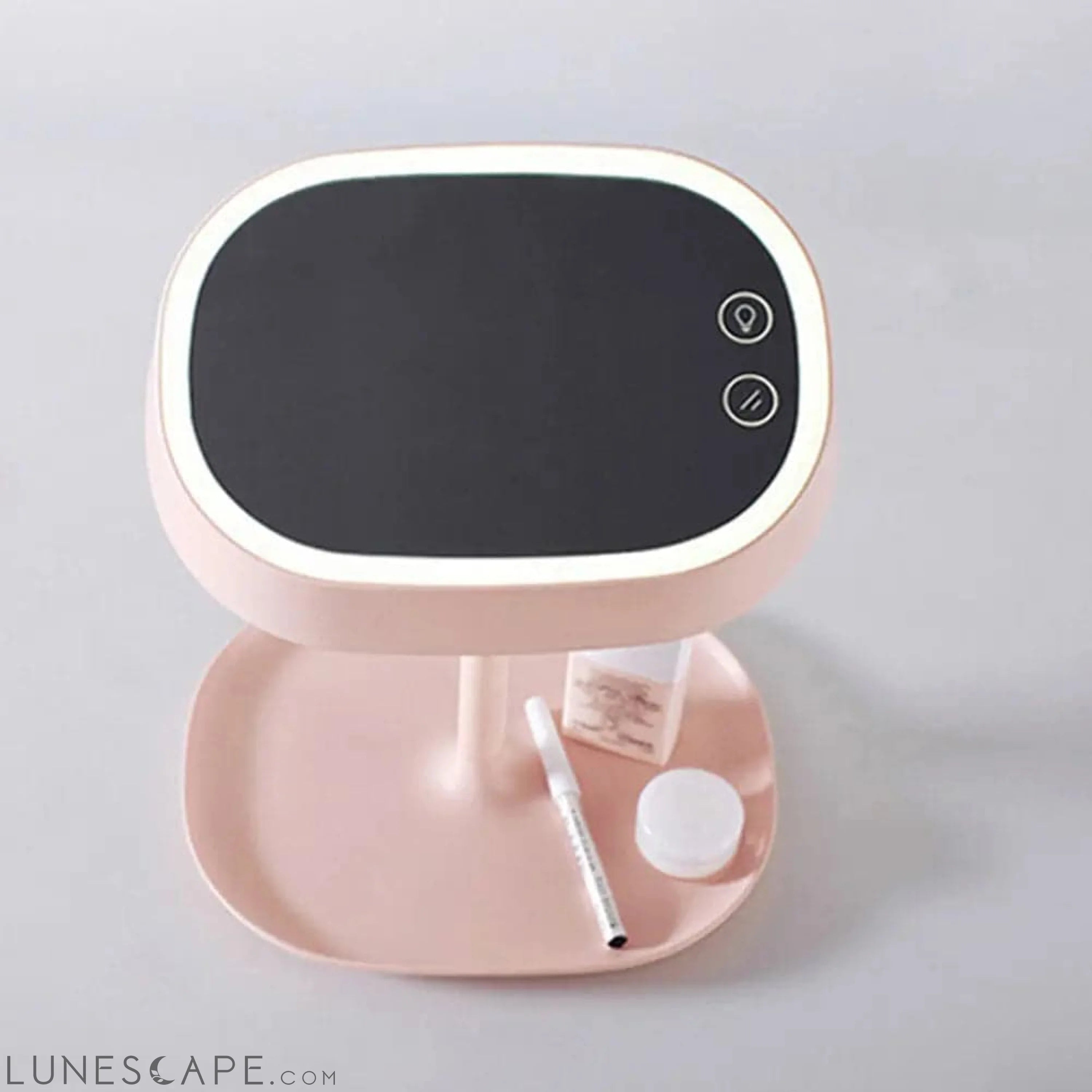 Touchscreen Lighted LED Makeup Mirror with Tray LUNESCAPE