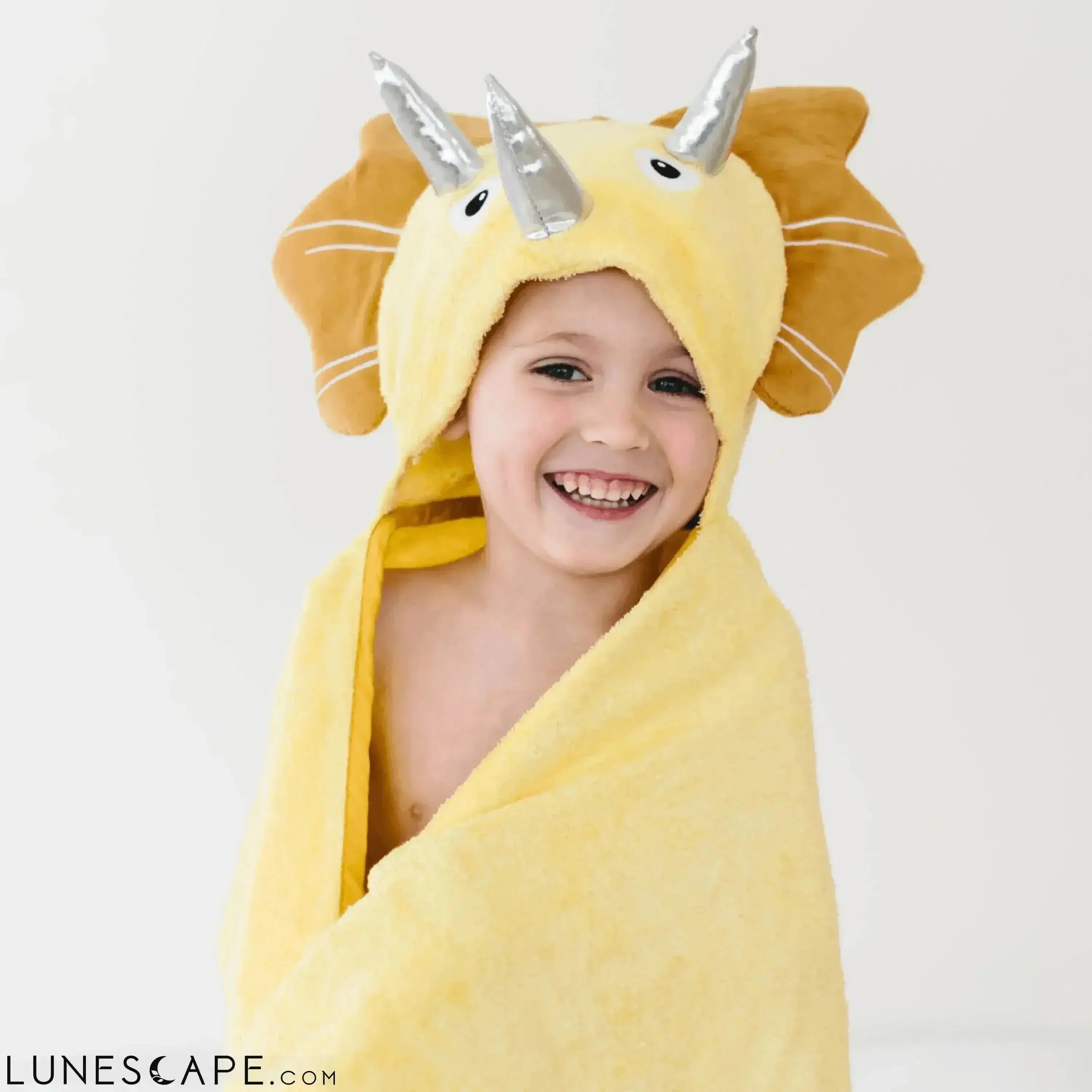 Triceratops Hooded Bamboo Towel LUNESCAPE