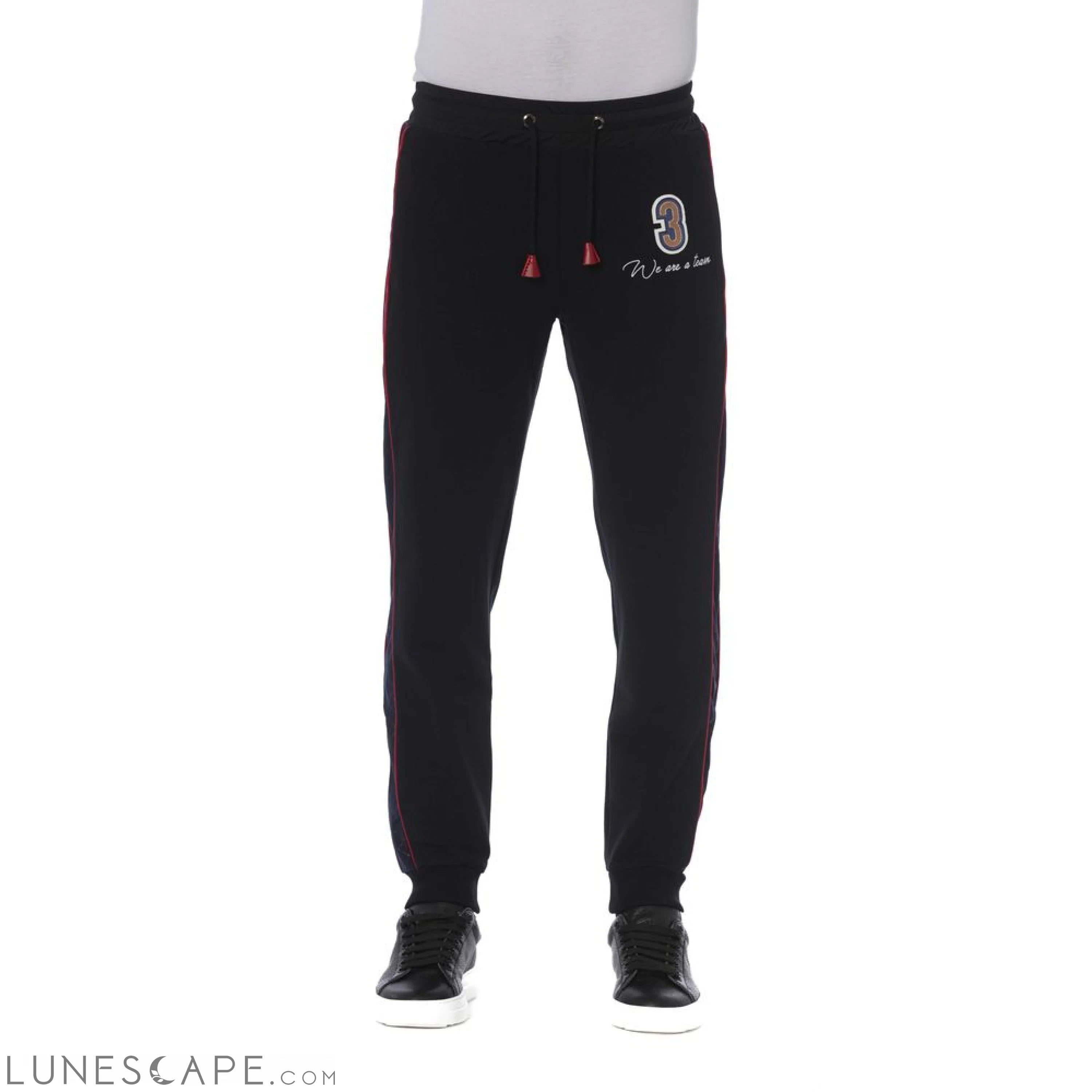 Trussardi Black Cotton Men Pants LUNESCAPE