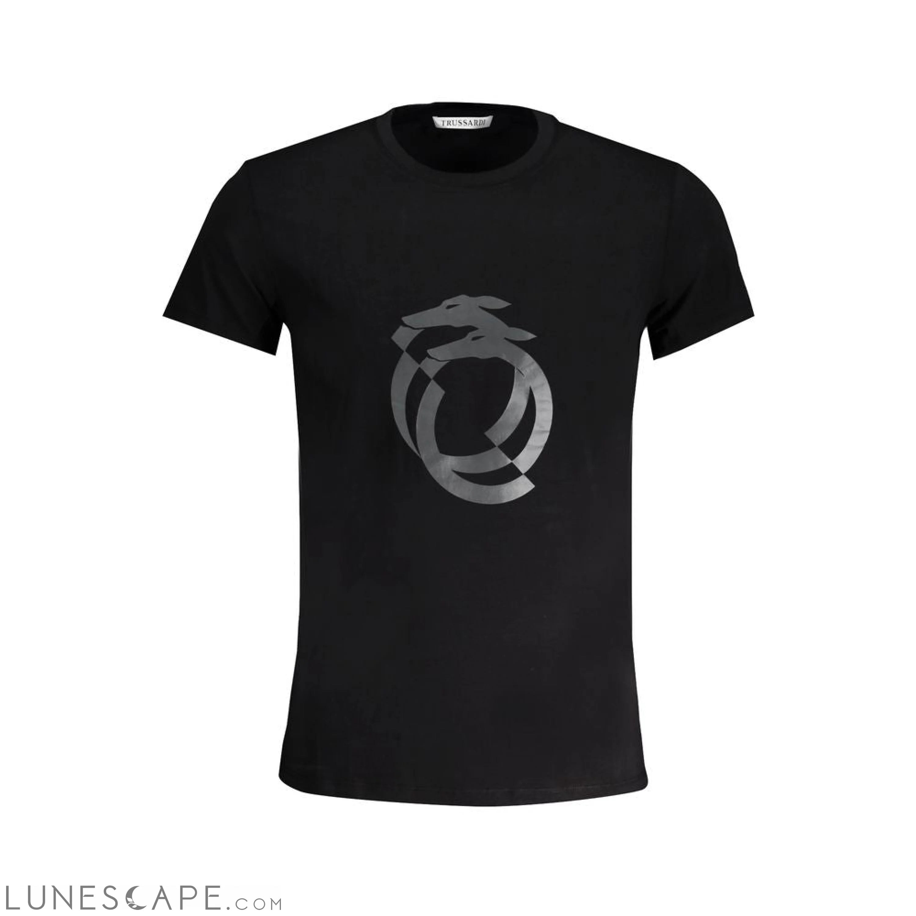 Trussardi Black Cotton T-Shirt LUNESCAPE