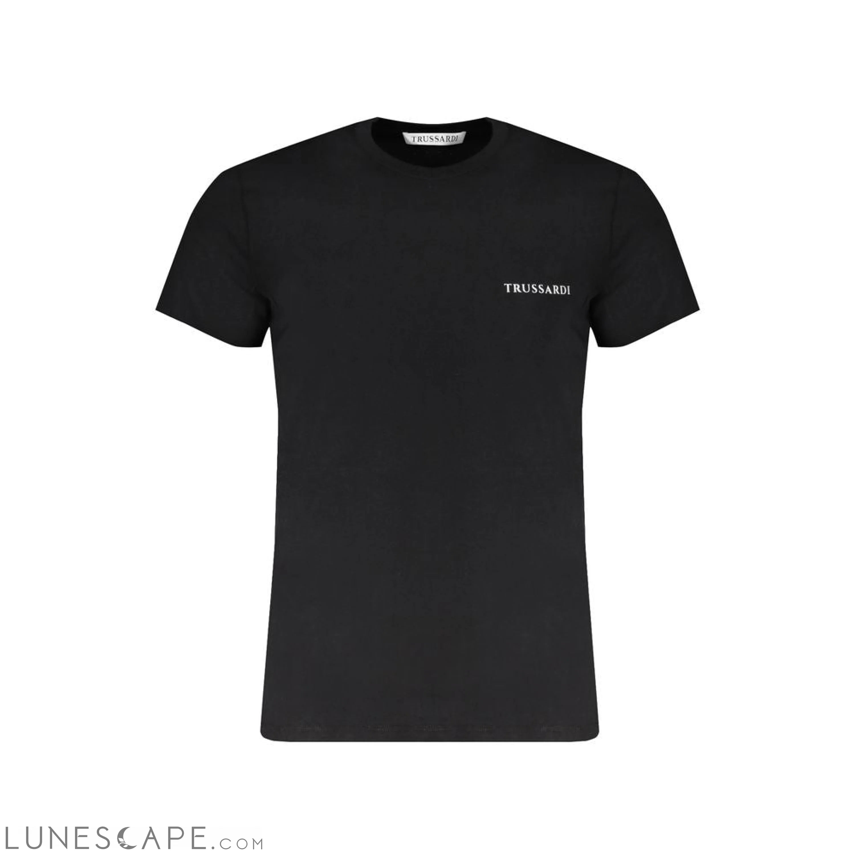 Trussardi Black Cotton T-Shirt Mens Tee Shirts