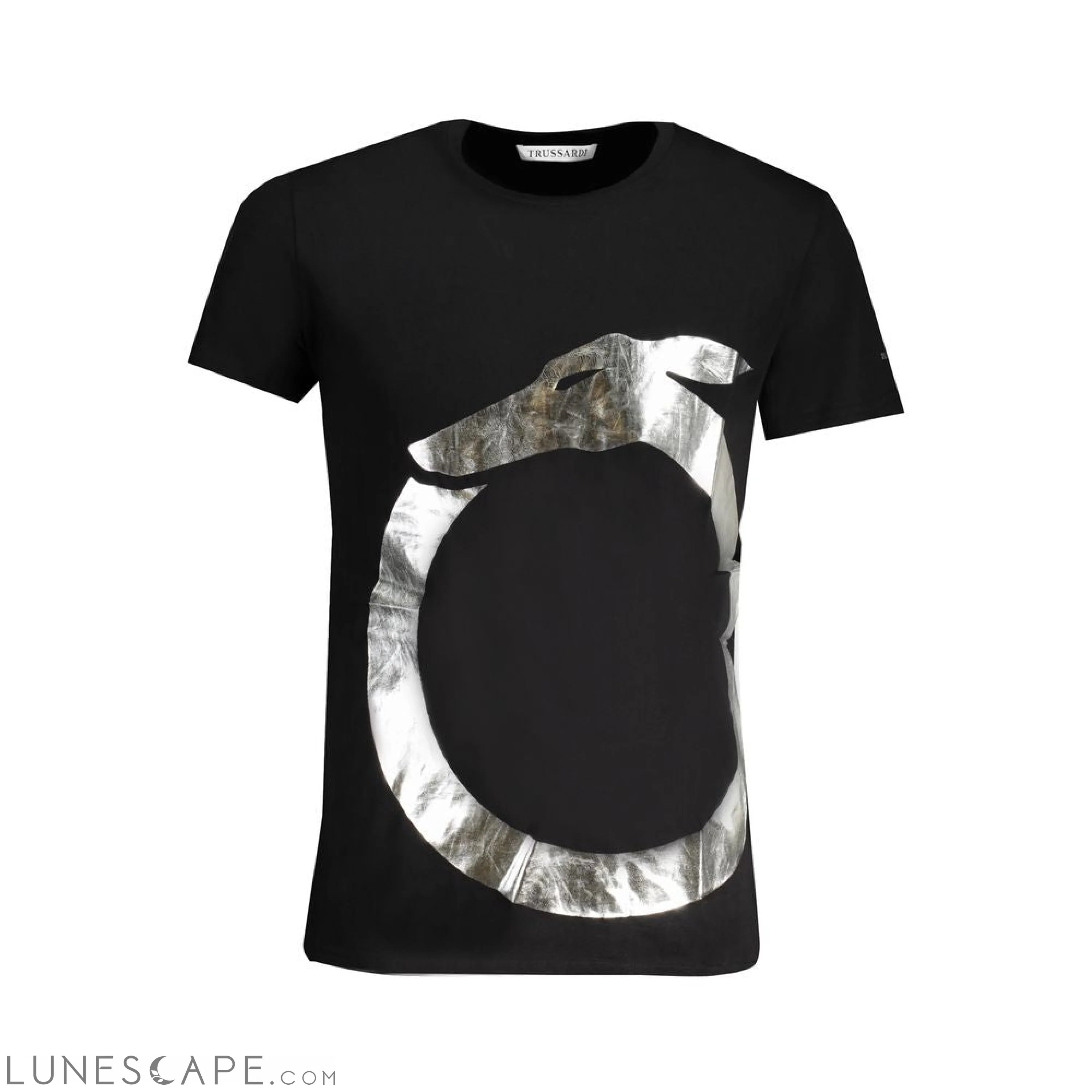 Trussardi Black Cotton T-Shirt LUNESCAPE