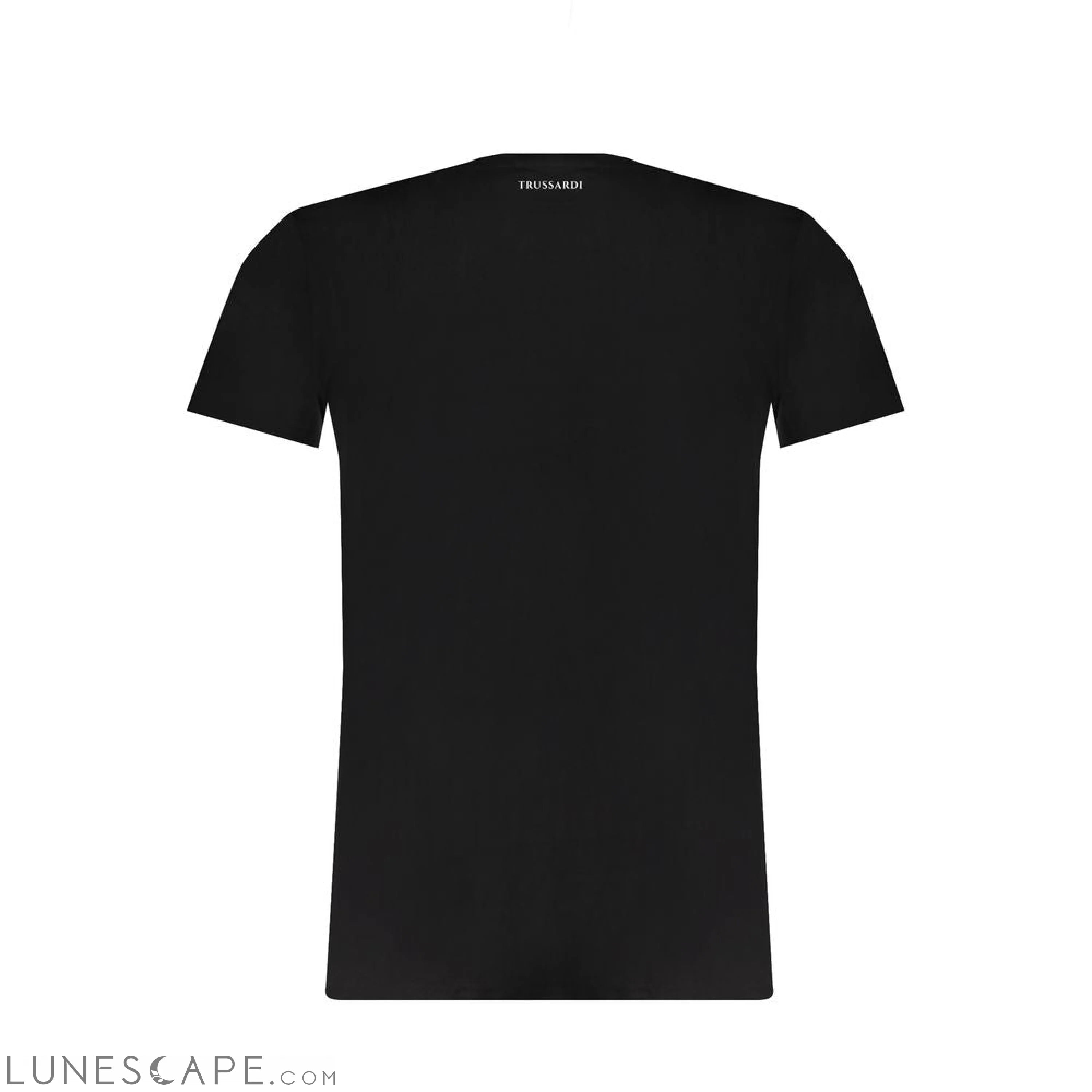 Trussardi Black Cotton T-Shirt LUNESCAPE