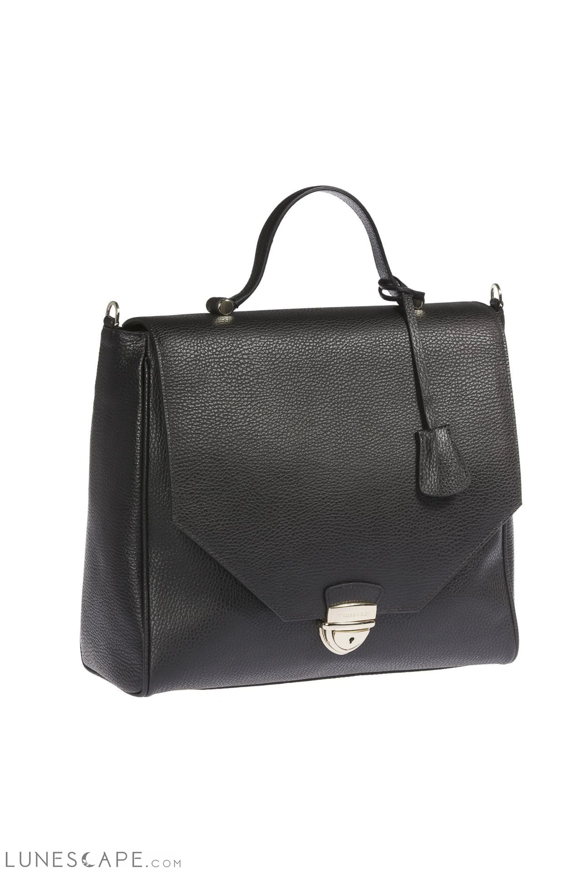 Trussardi Black Leather Women Handbag LUNESCAPE