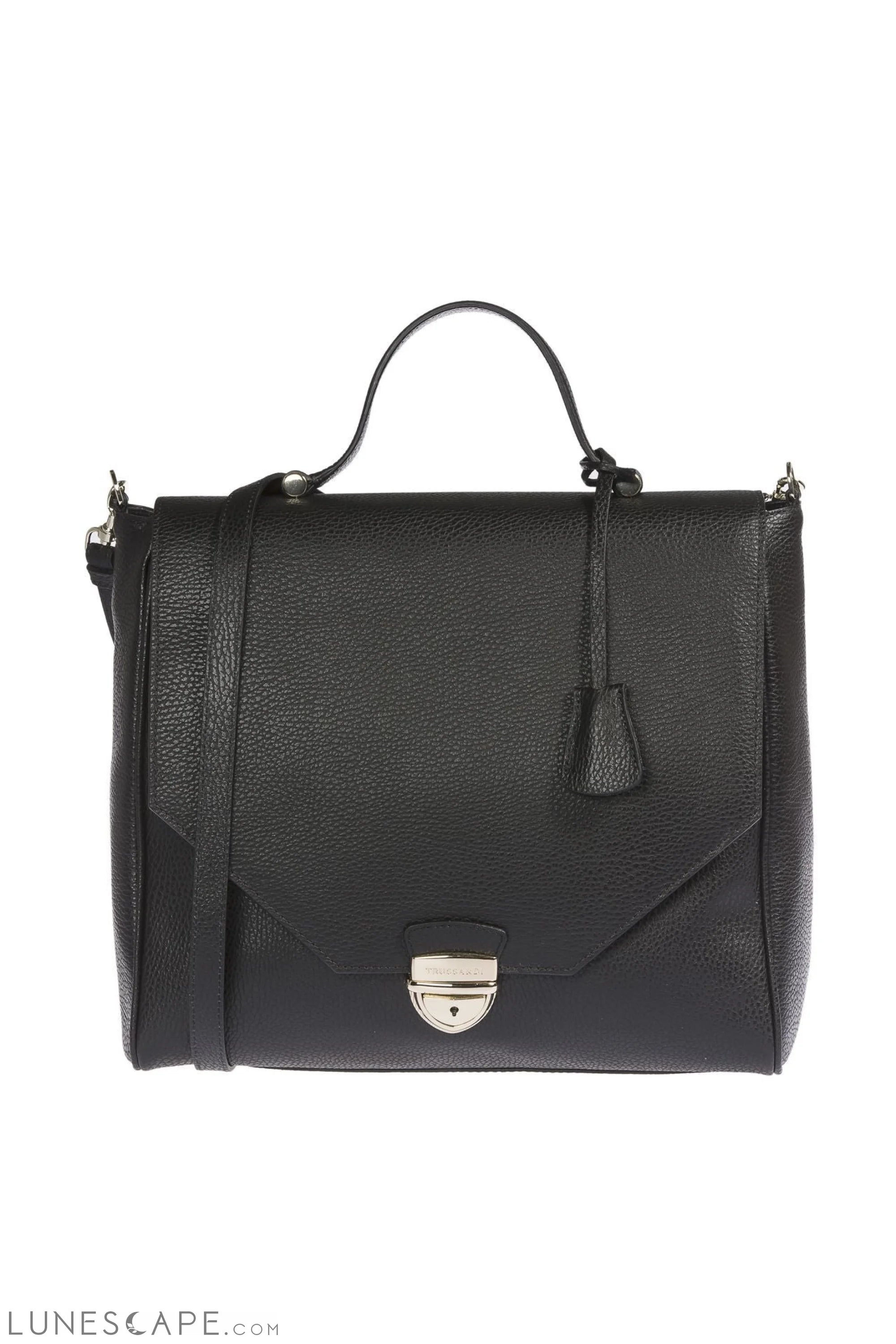 Trussardi Black Leather Women Handbag LUNESCAPE