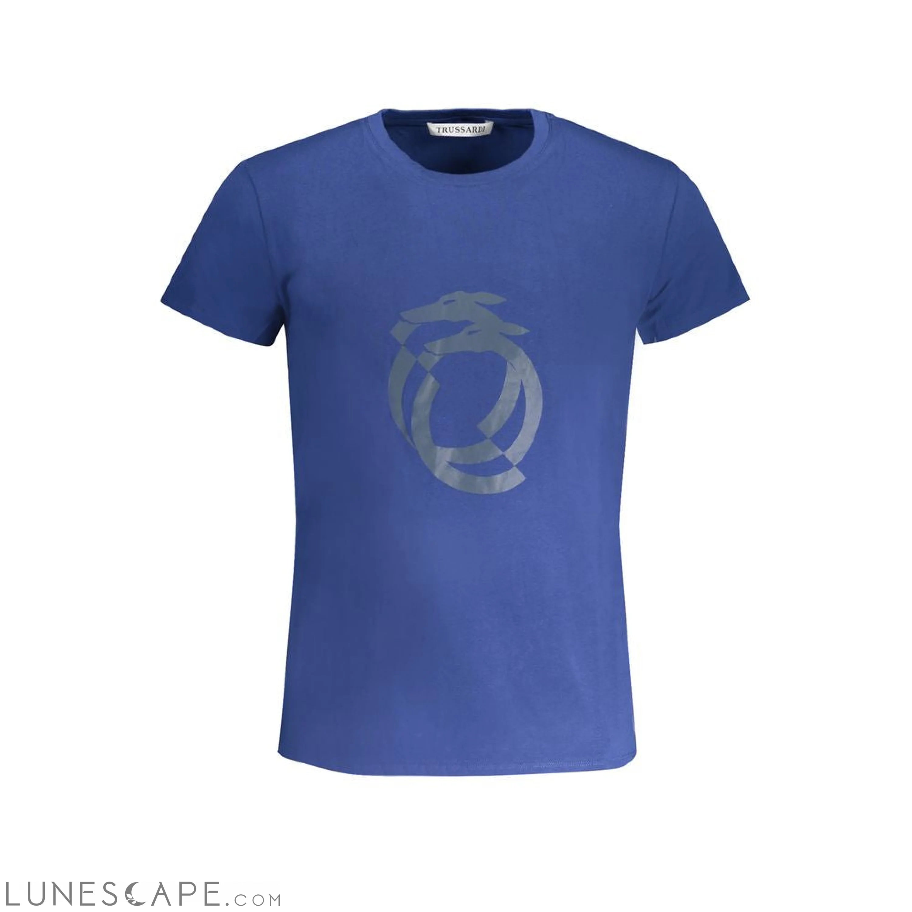 Trussardi Blue Cotton T-Shirt LUNESCAPE