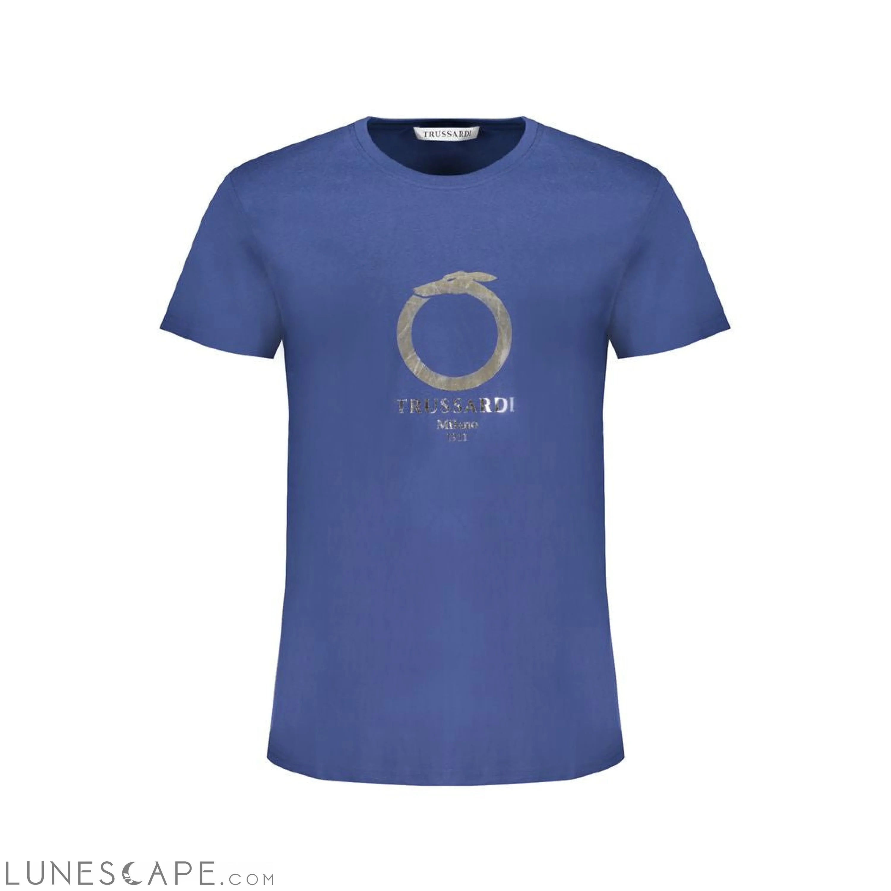 Trussardi Blue Cotton T-Shirt LUNESCAPE