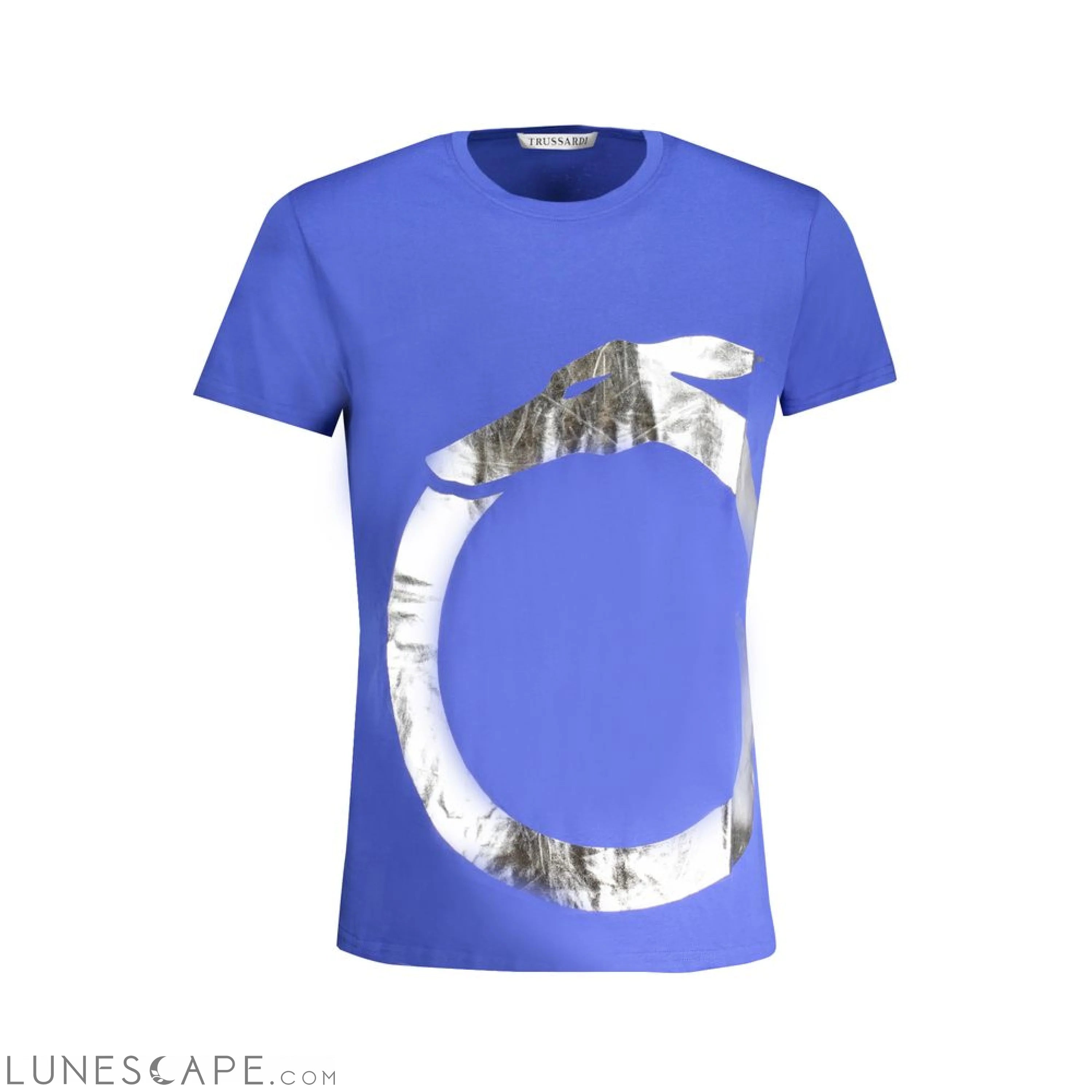 Trussardi Blue Cotton T-Shirt LUNESCAPE