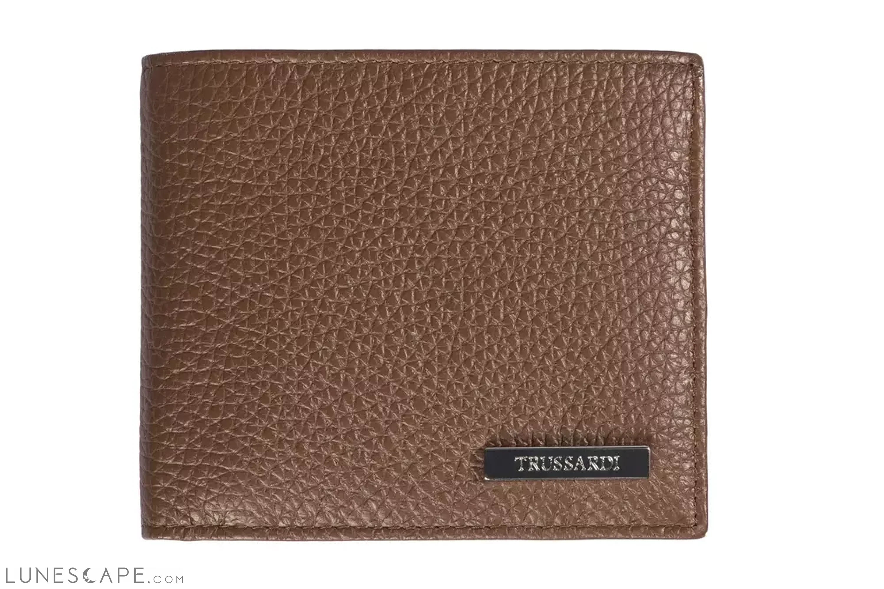 Trussardi Brown Leather Men Wallet LUNESCAPE