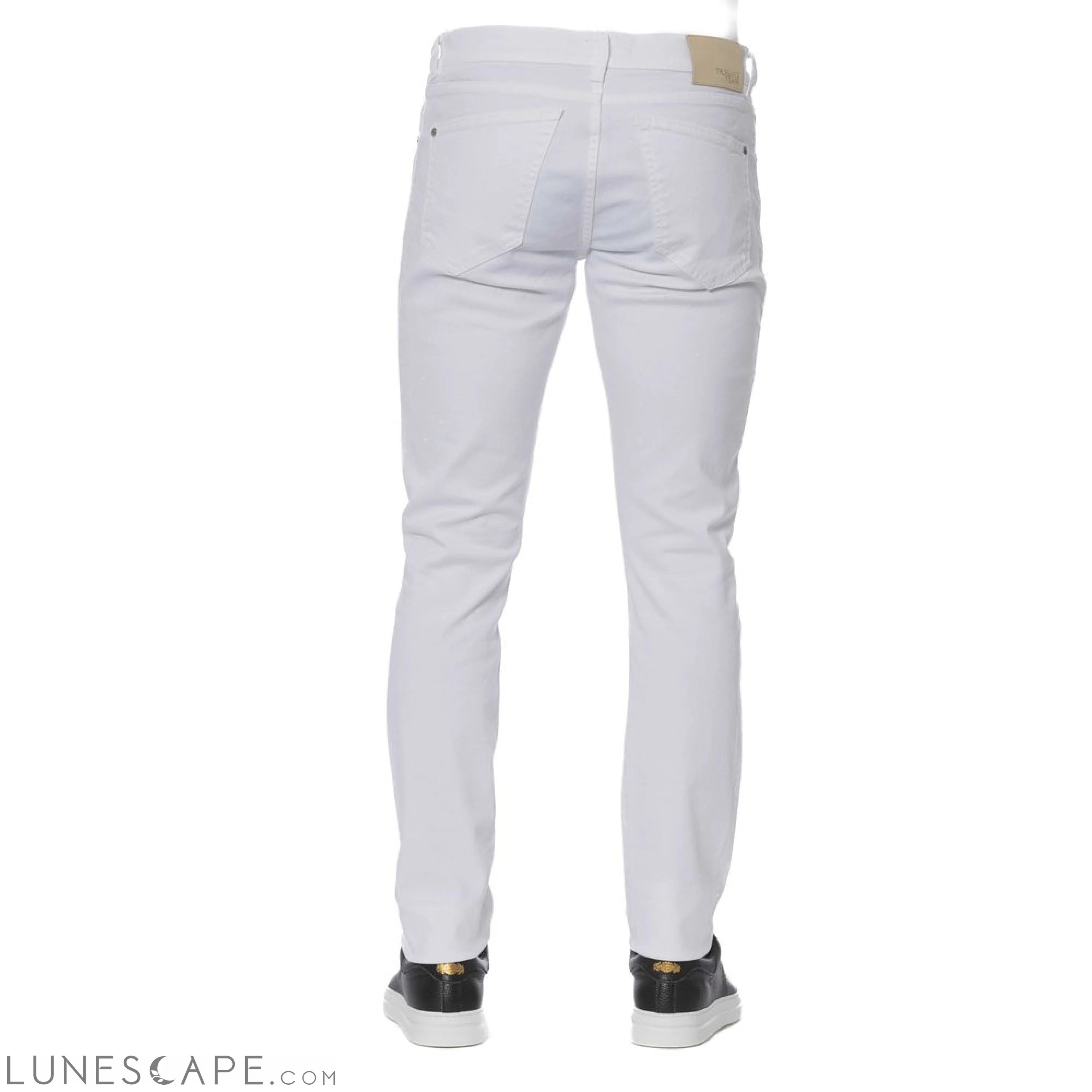 Trussardi Jeans White Cotton Men's Jeans LUNESCAPE