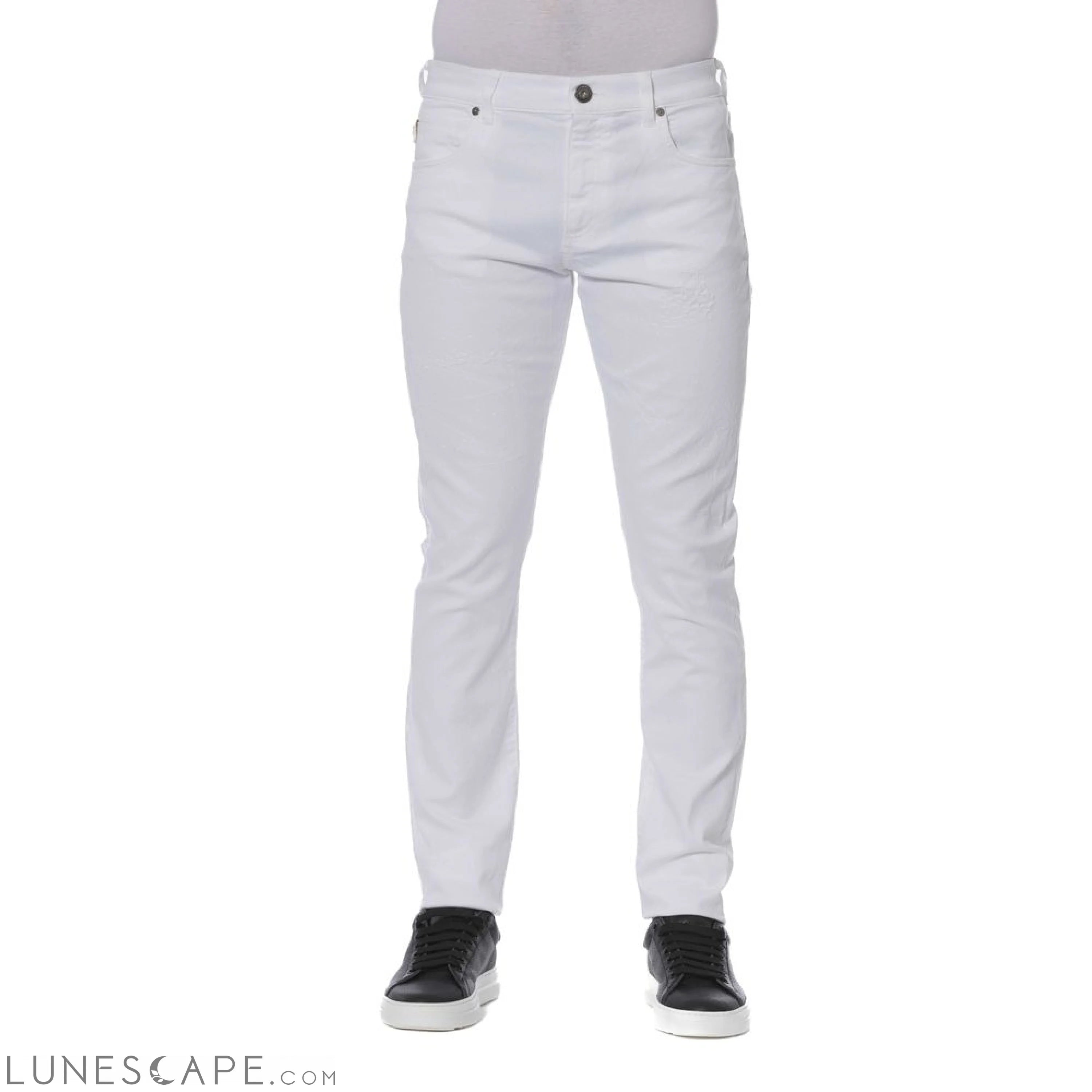 Trussardi Jeans White Cotton Men's Jeans LUNESCAPE