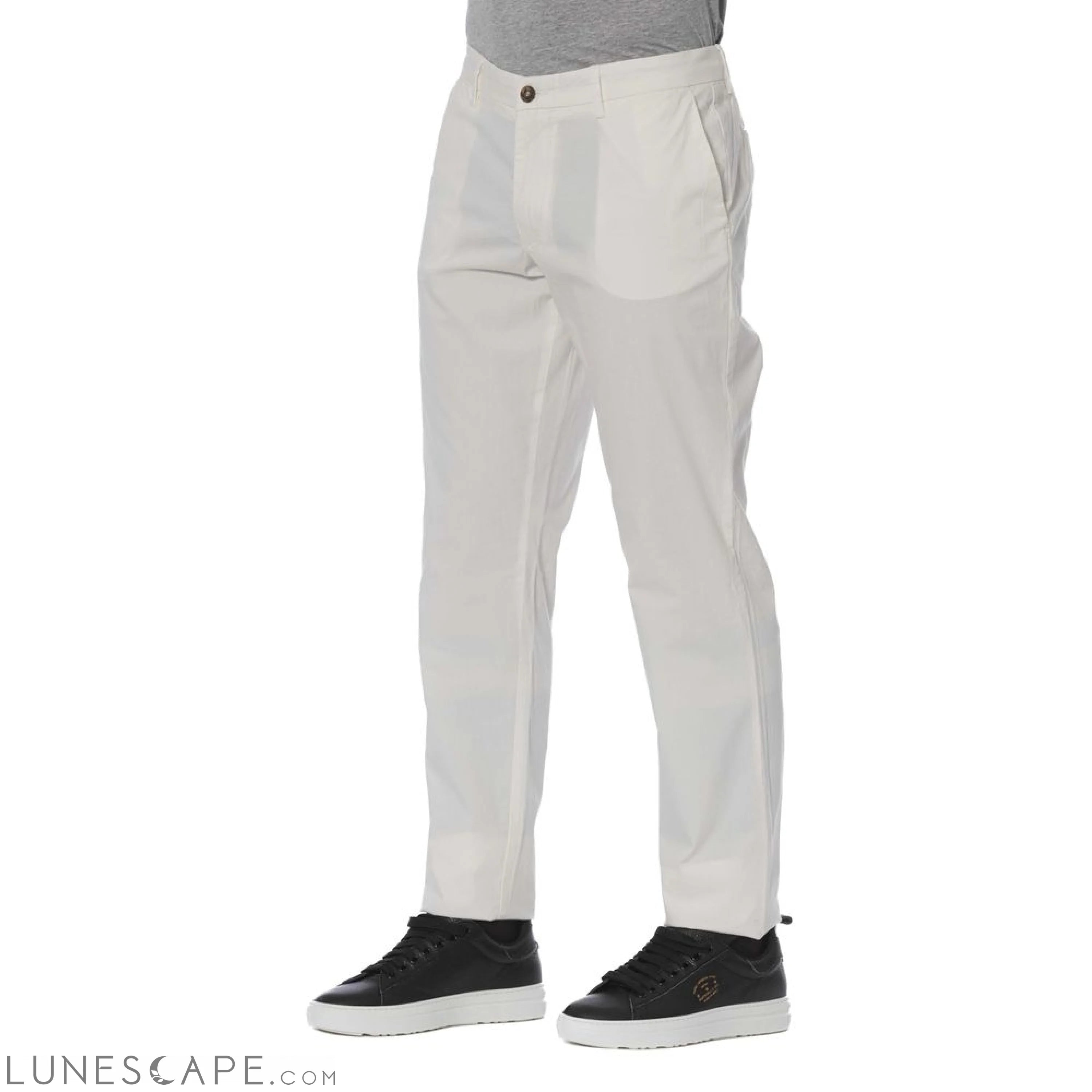 Trussardi Jeans White Cotton Men's Trouser LUNESCAPE