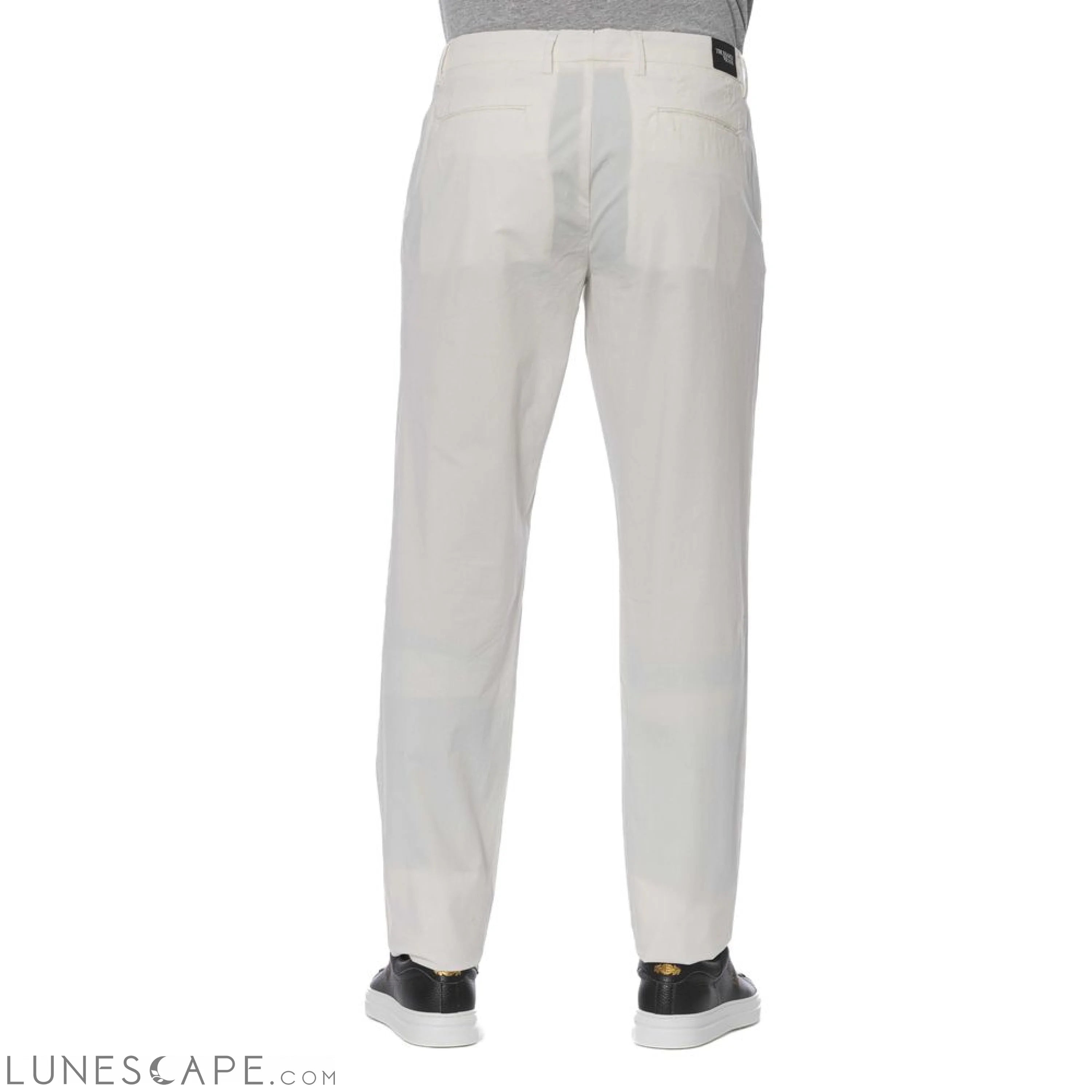 Trussardi Jeans White Cotton Men's Trouser LUNESCAPE