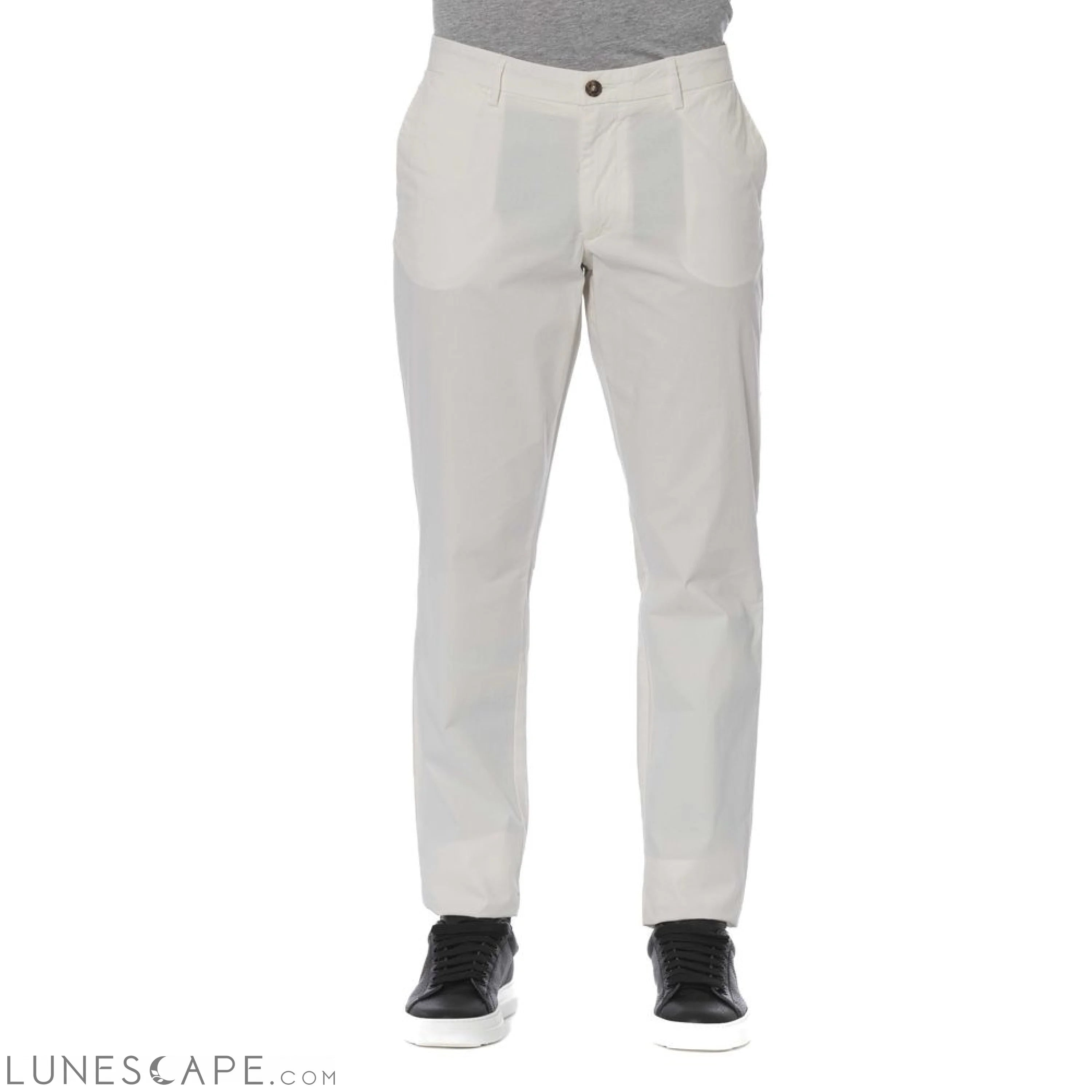 Trussardi Jeans White Cotton Men's Trouser LUNESCAPE