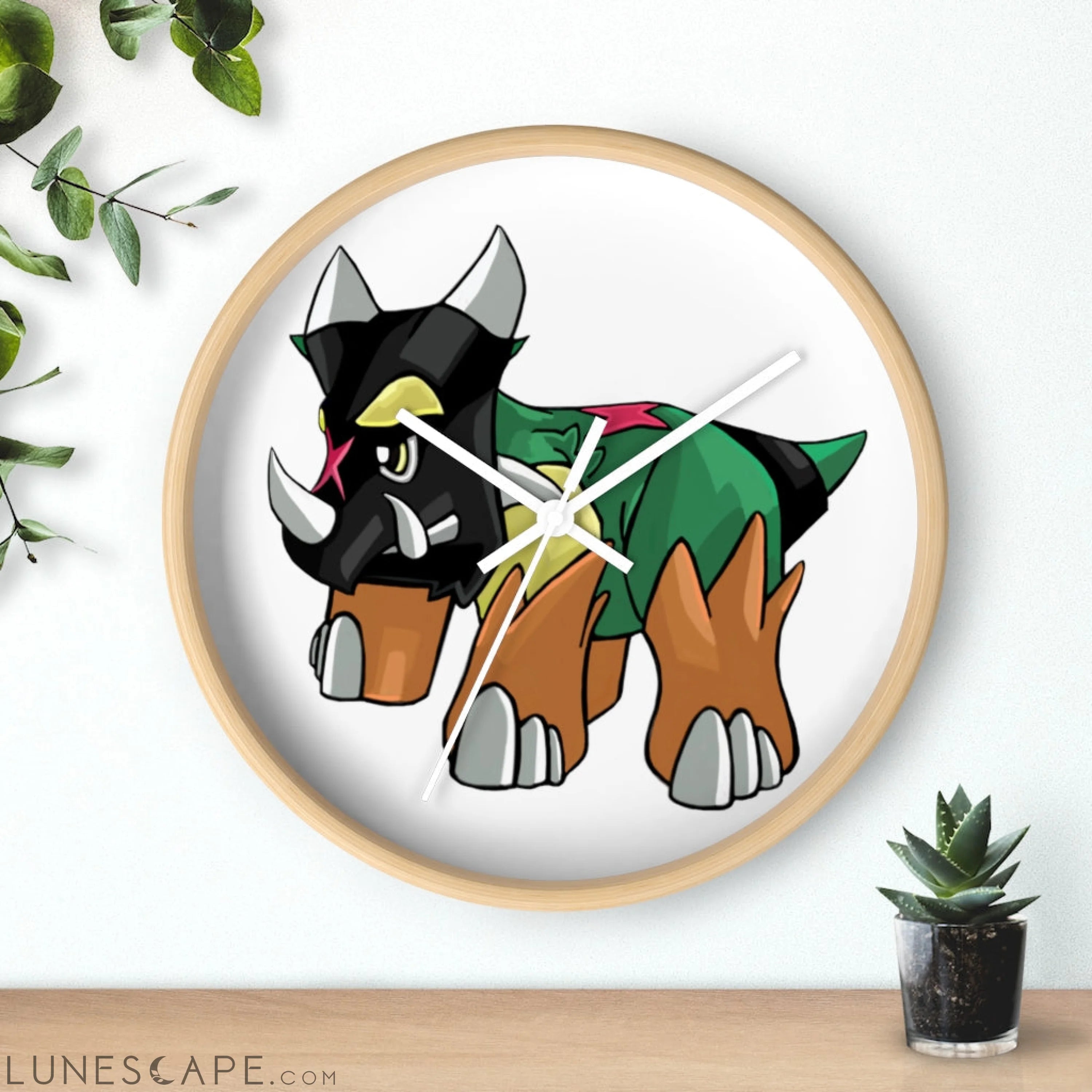 Turroxosaurus Wall clock LUNESCAPE