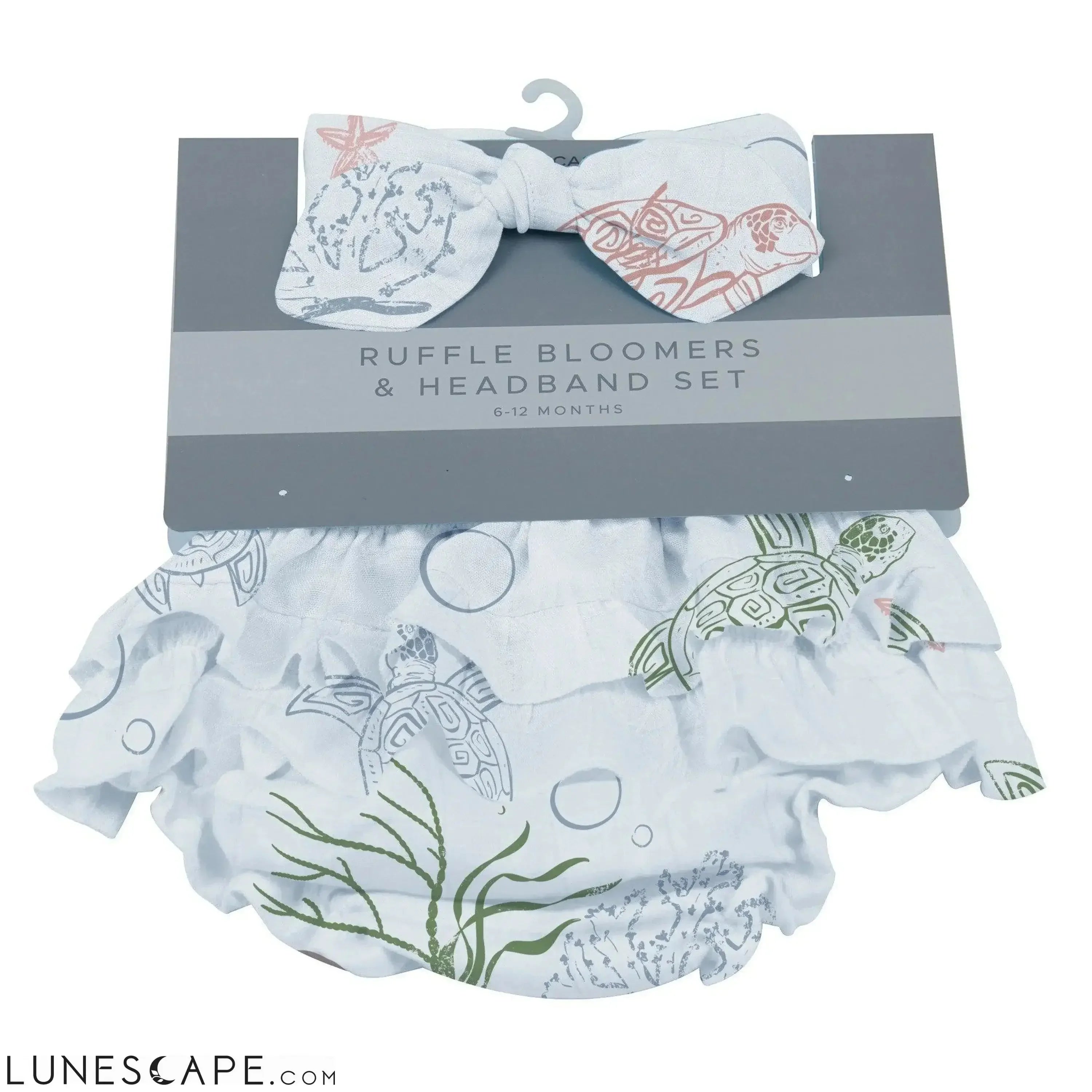 Turtles Ruffle Bloomers and Headband Set LUNESCAPE