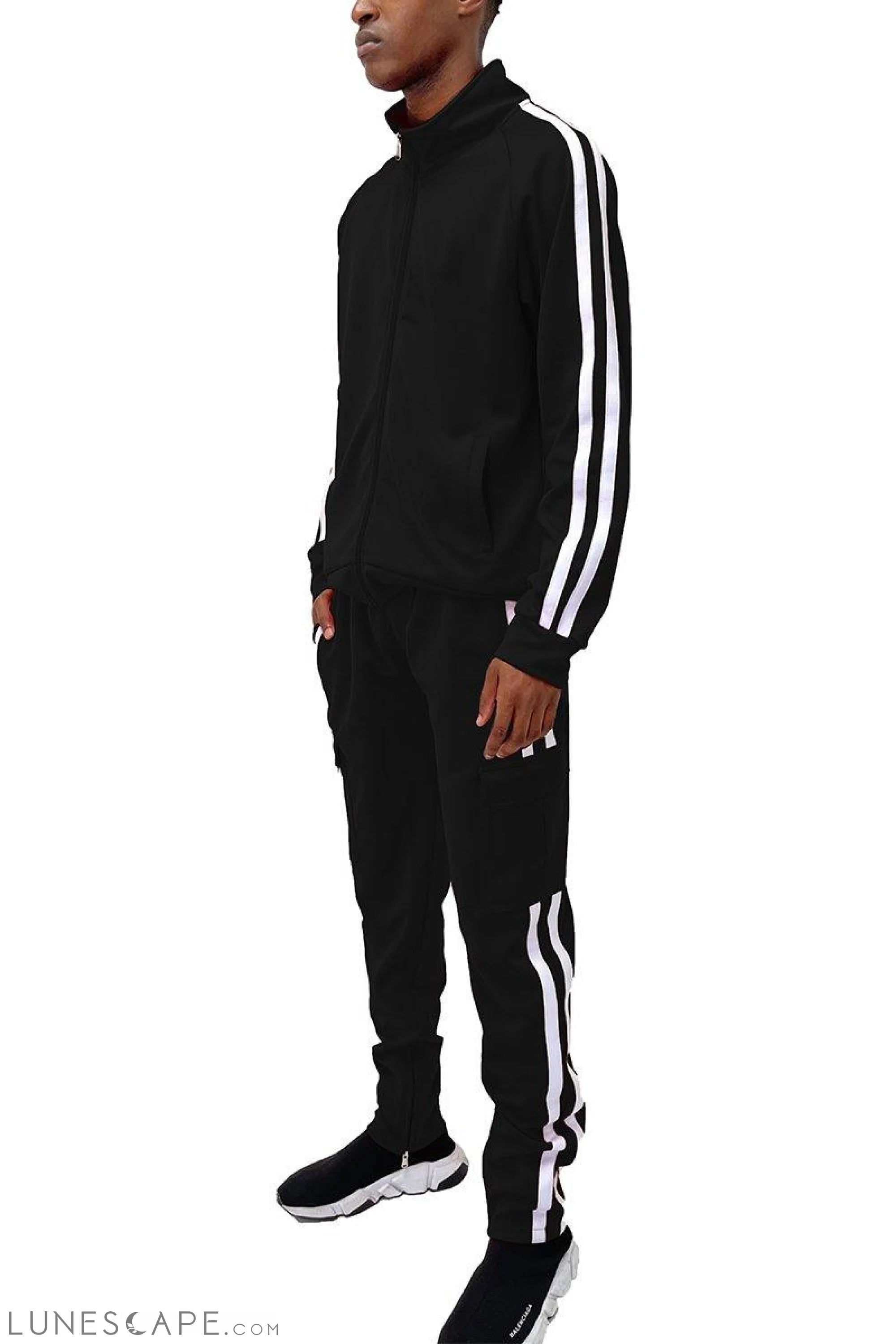 TWO STRIPE CARGO SET - WHITE STRIPE LUNESCAPE