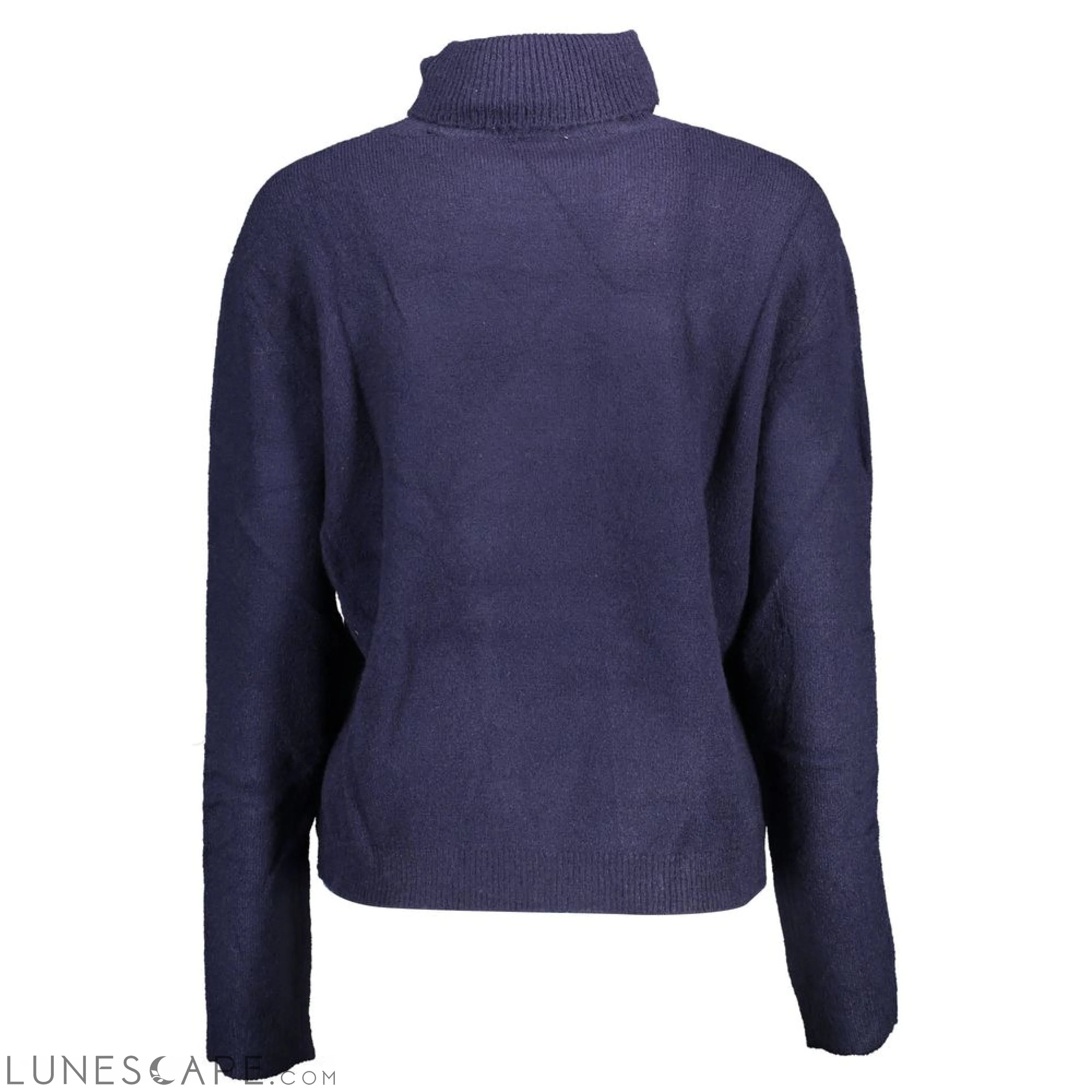 U.S. POLO ASSN. Blue Acrylic Womens Turtleneck Sweater LUNESCAPE