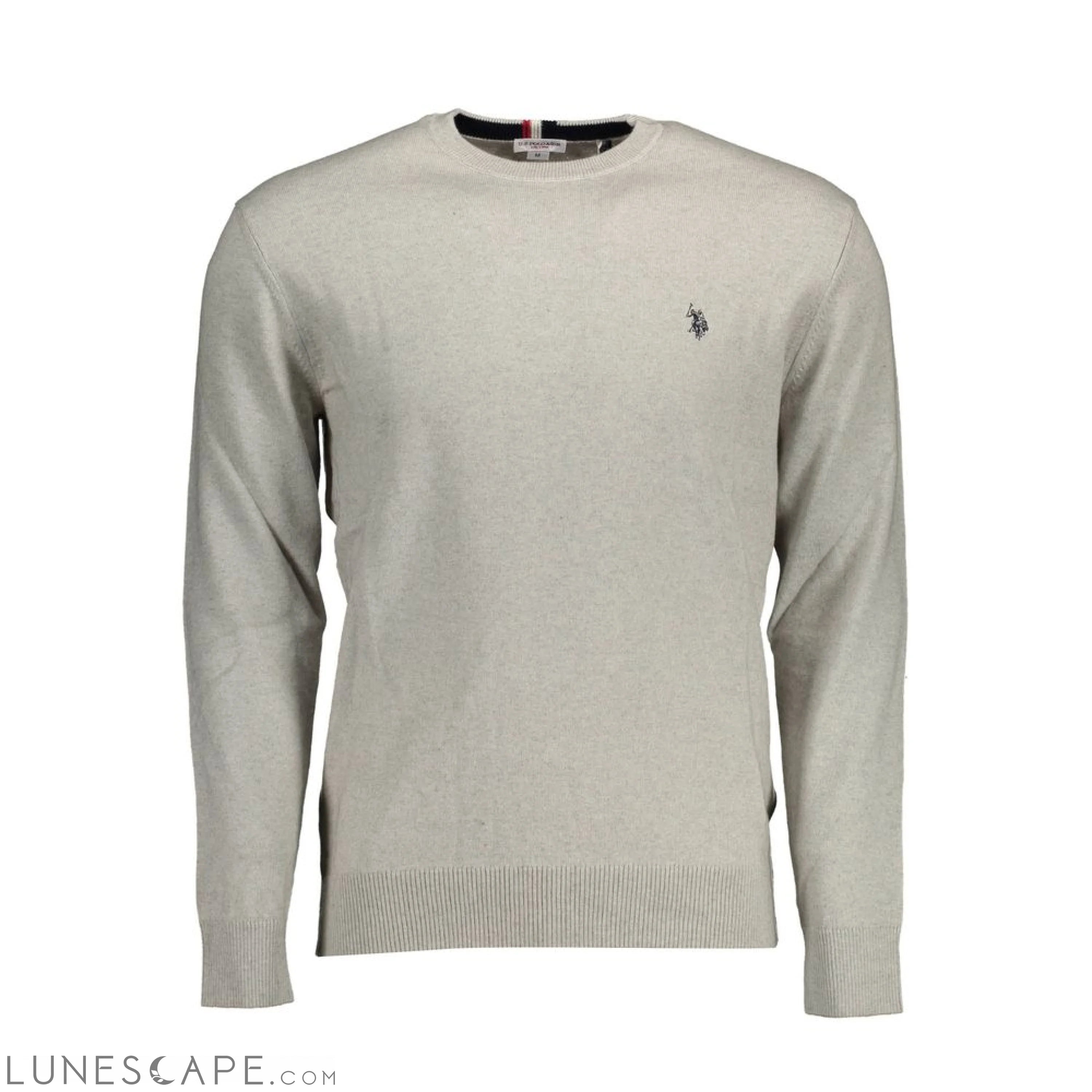 U.S. POLO ASSN. Gray Cotton Men Sweater LUNESCAPE