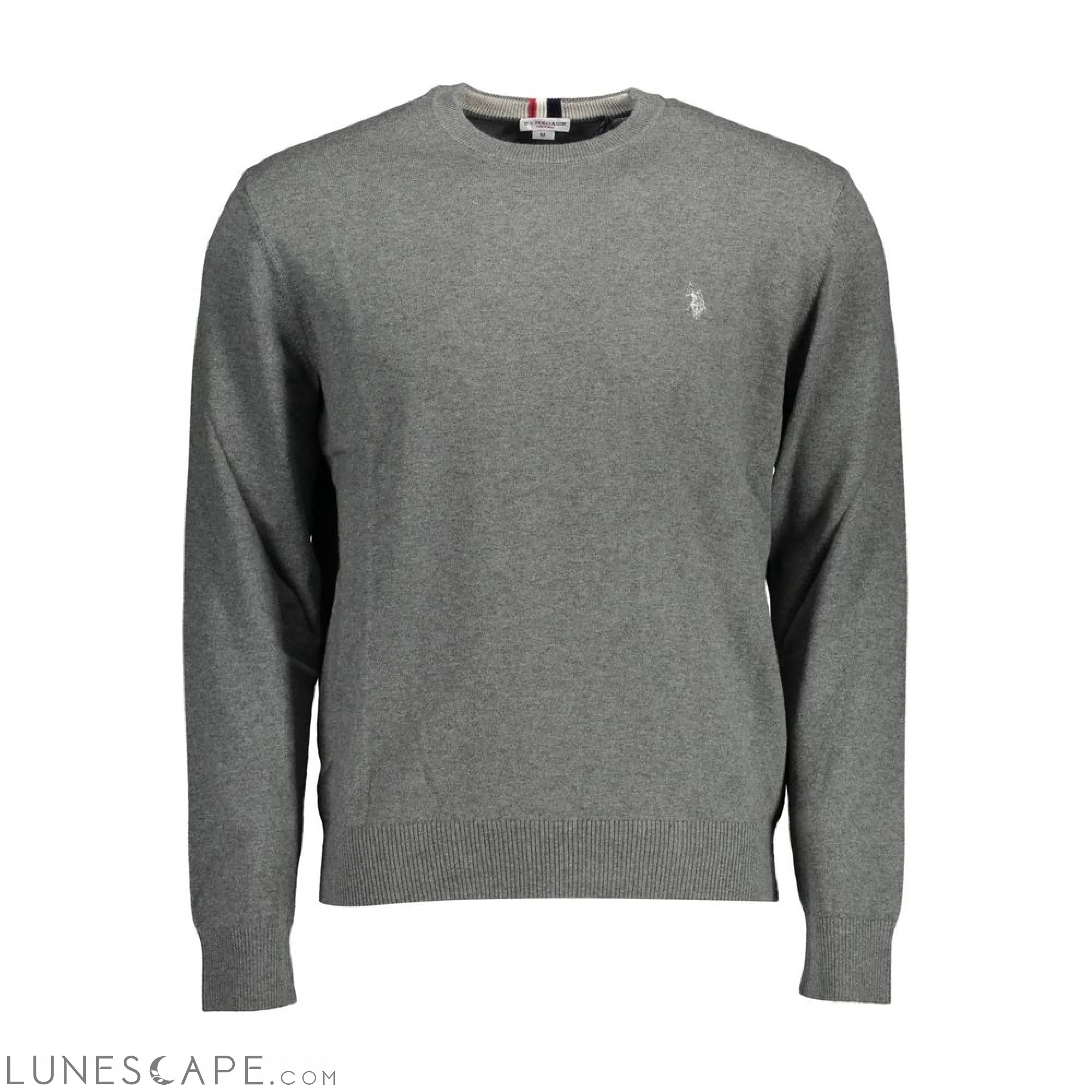 U.S. POLO ASSN. Gray Cotton Mens Sweater LUNESCAPE