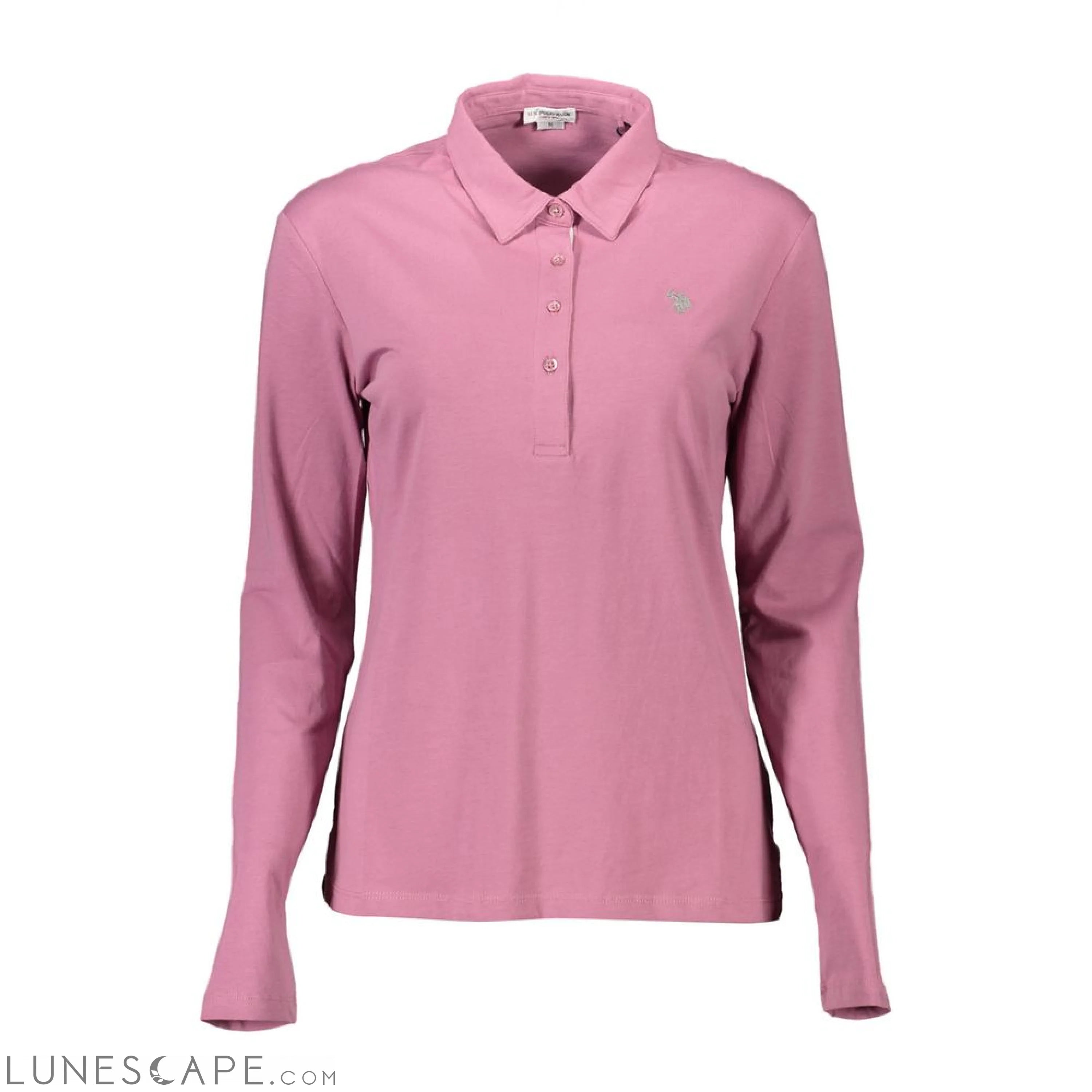 U.S. POLO ASSN. Pink Cotton Women Polo Shirt LUNESCAPE