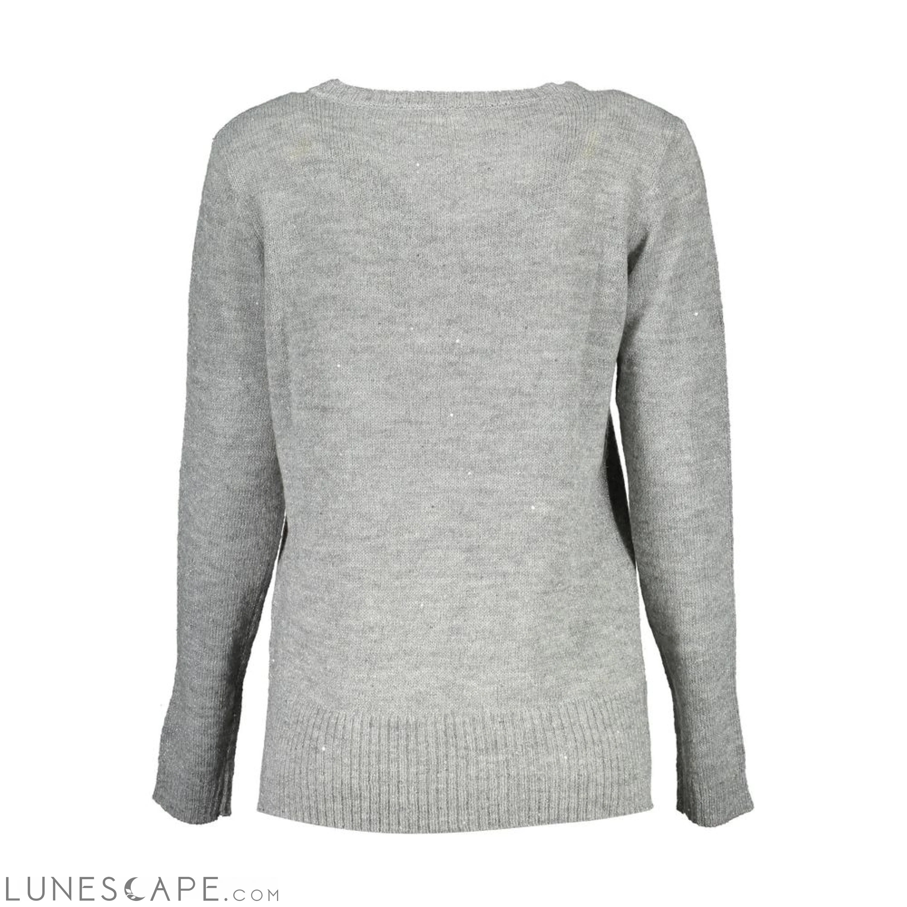 U.S. POLO ASSN. Silver Acrylic Women Sweater LUNESCAPE