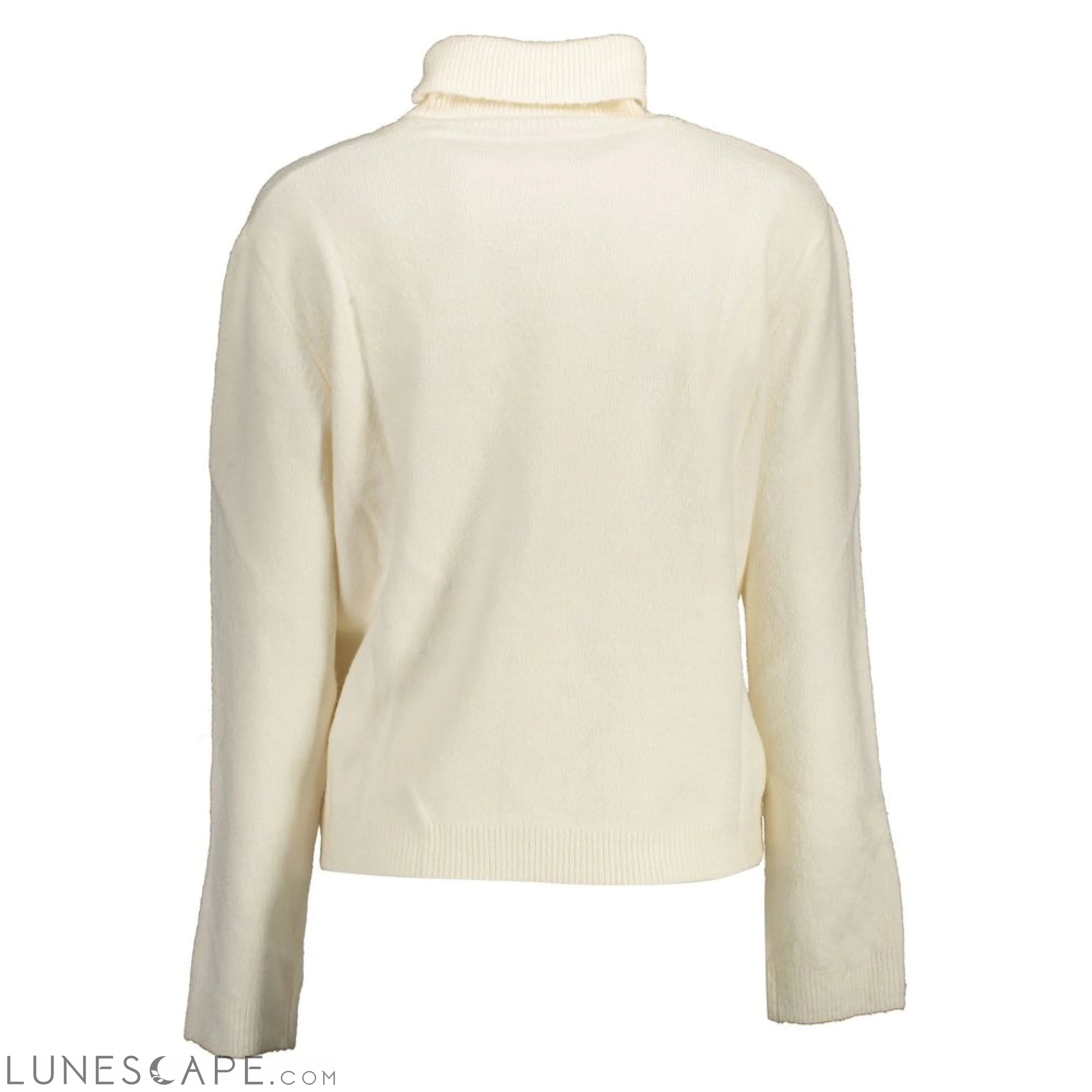 U.S. POLO ASSN. White Acrylic Womens Turtleneck Sweater LUNESCAPE