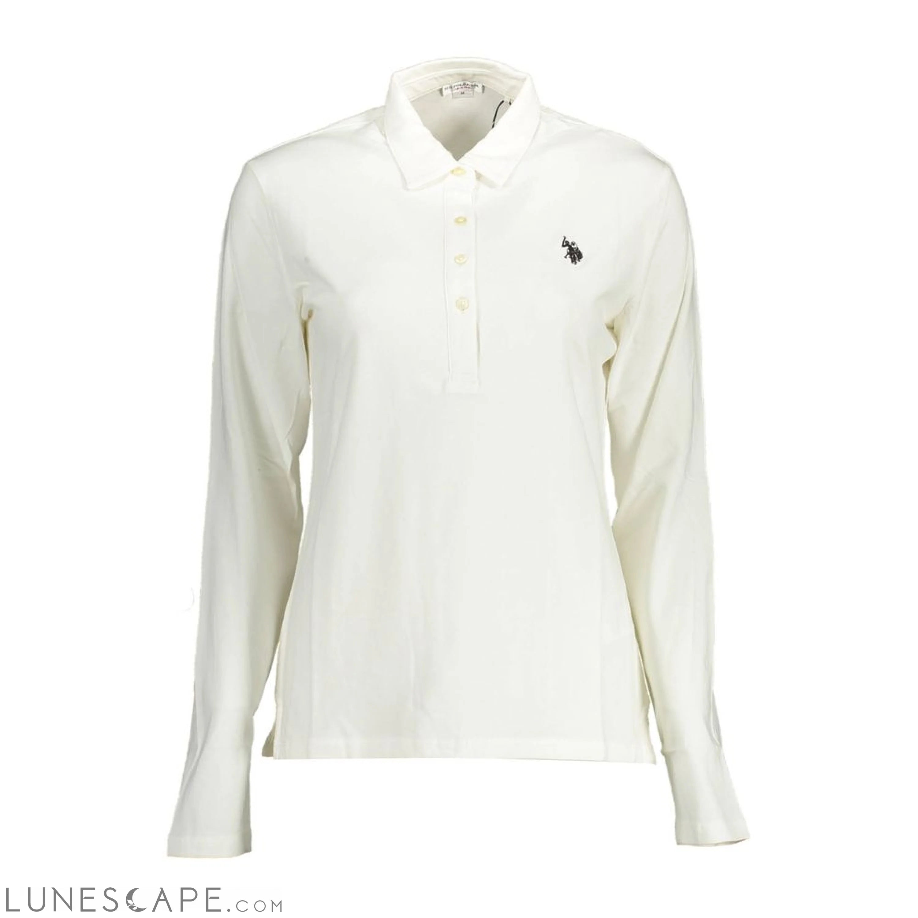 U.S. POLO ASSN. White Cotton Women Polo Shirt LUNESCAPE