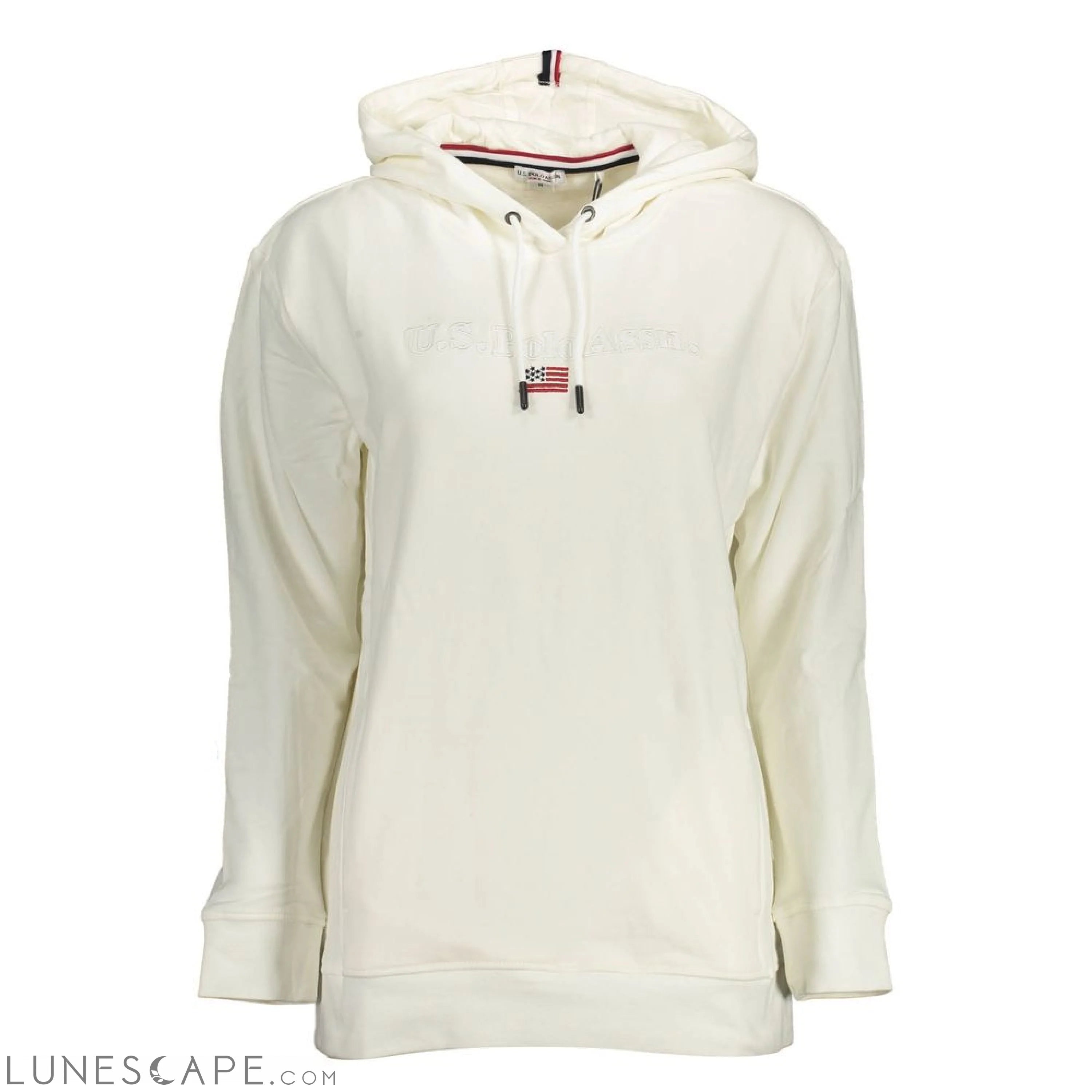 U.S. POLO ASSN. White Cotton Women Sweater LUNESCAPE