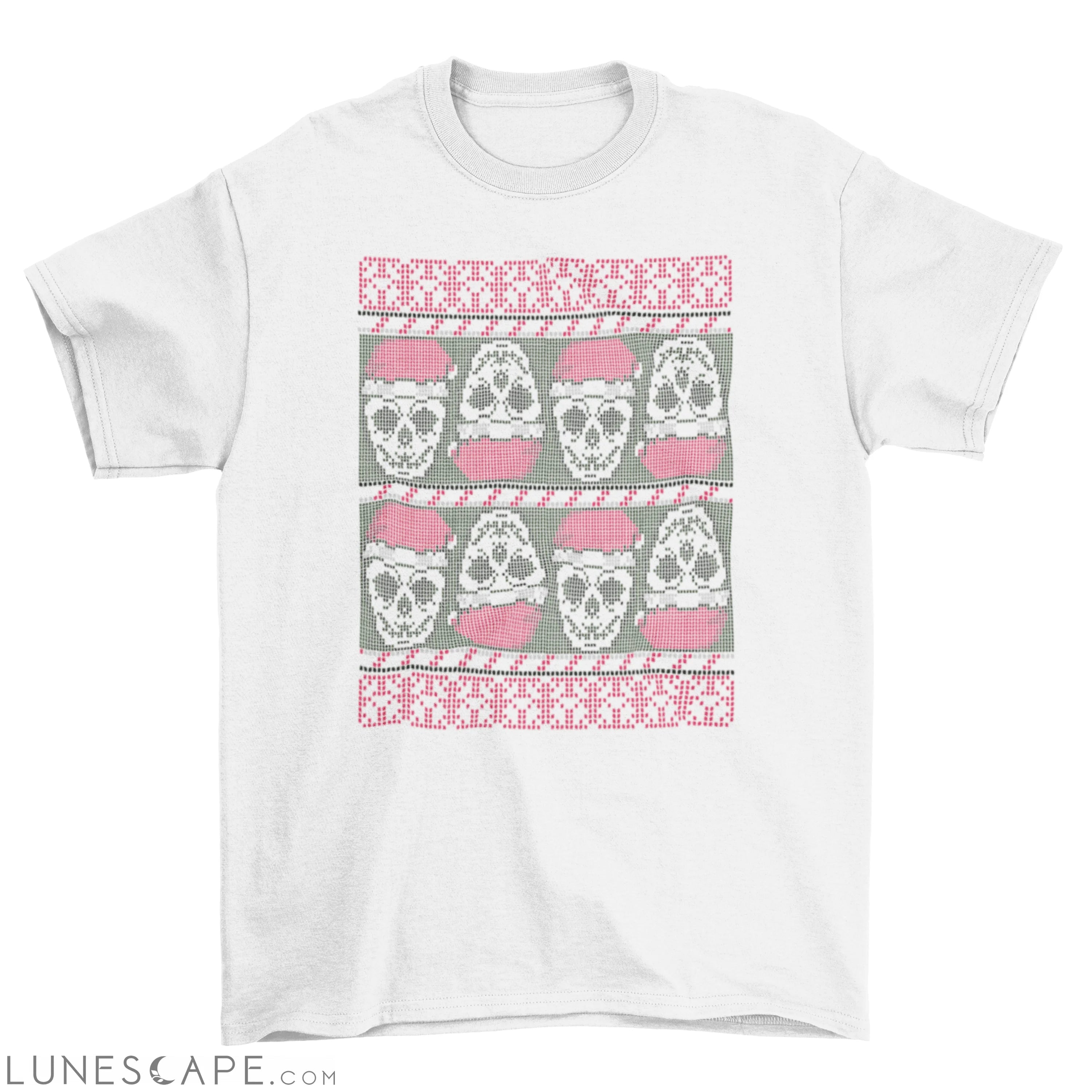 Ugly sweater skulls t-shirt LUNESCAPE