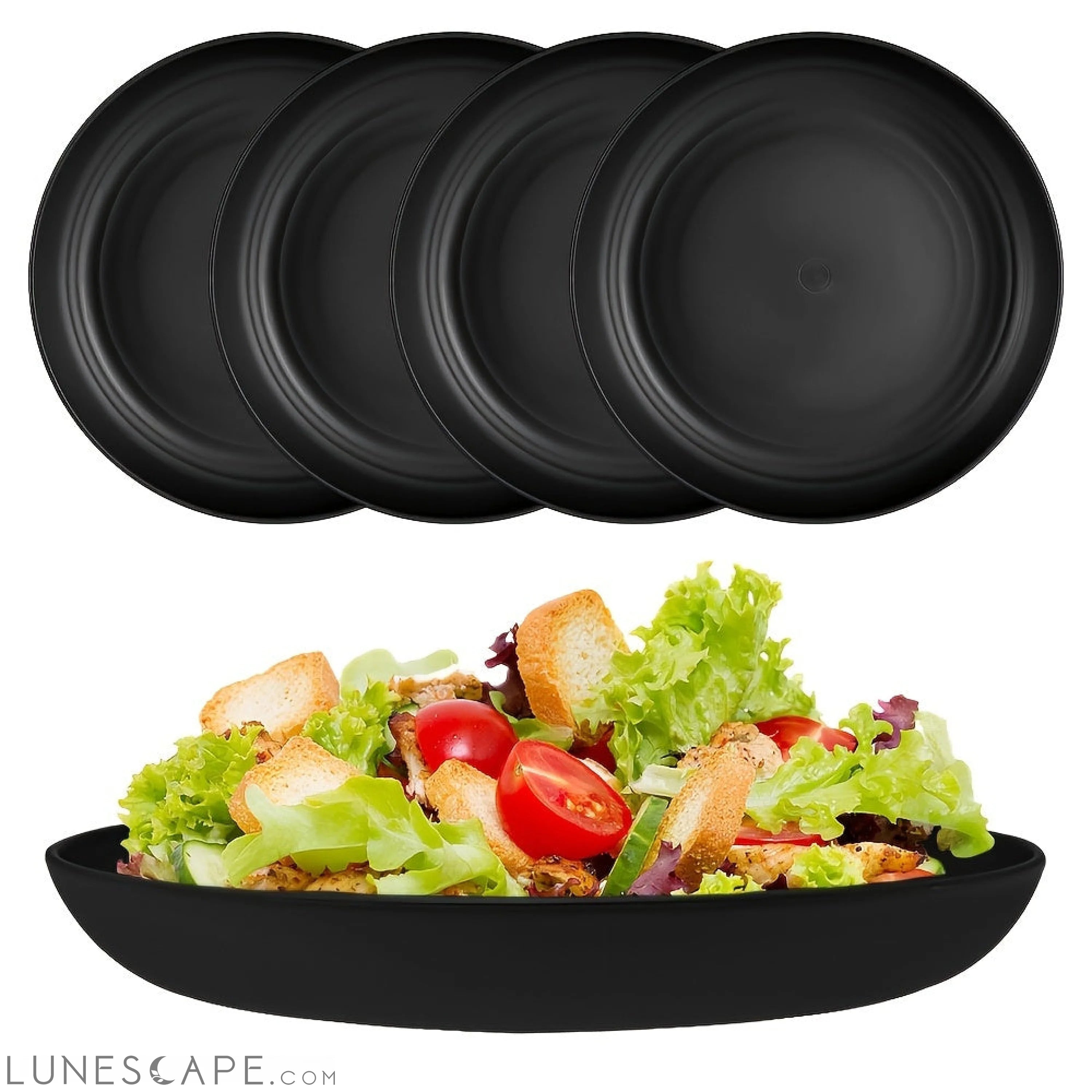 Unbreakable PP Dinner Plates Set Durable Lightweight Versatile LUNESCAPE
