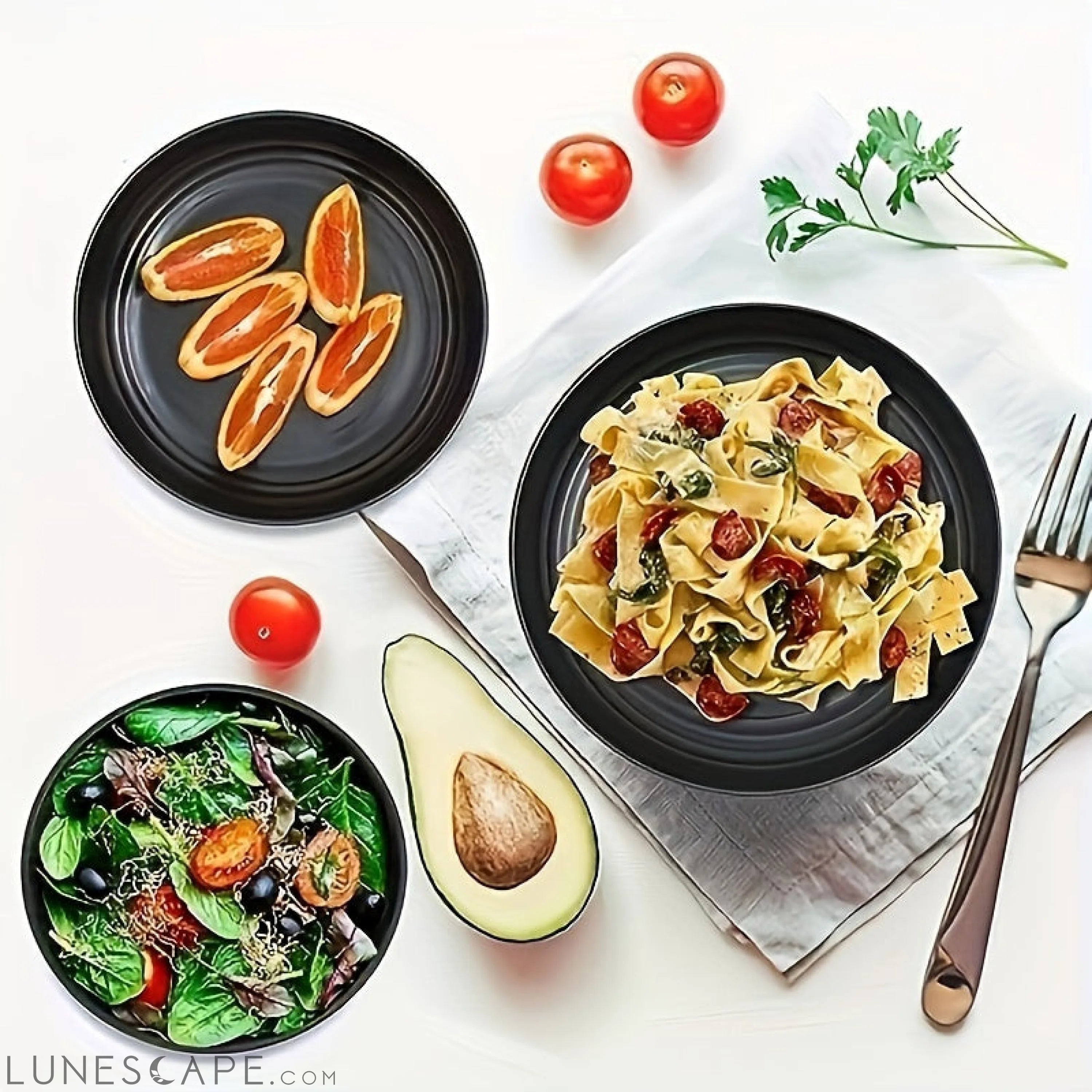 Unbreakable PP Dinner Plates Set Durable Lightweight Versatile LUNESCAPE