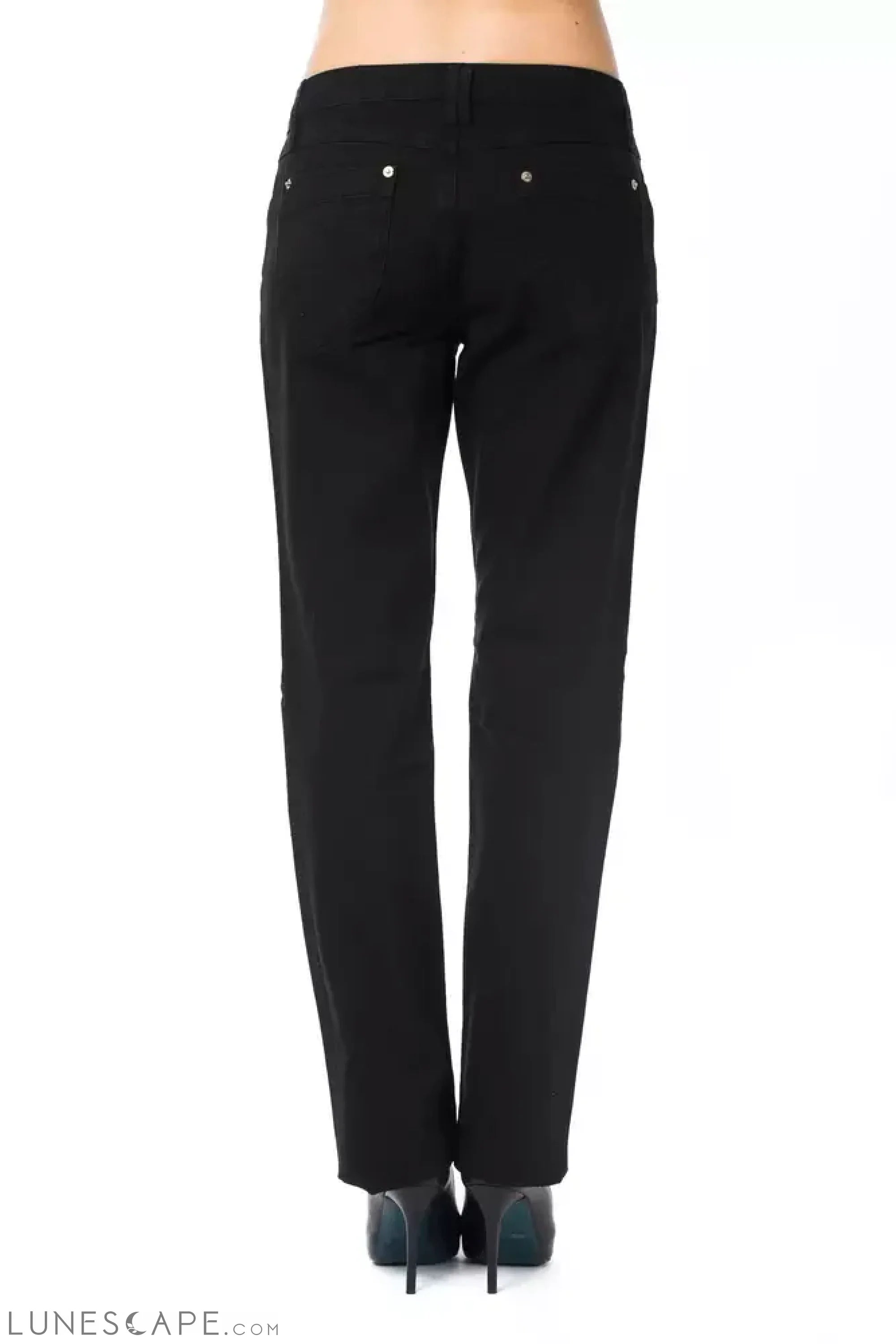 Ungaro Fever Black Cotton Women Pants LUNESCAPE