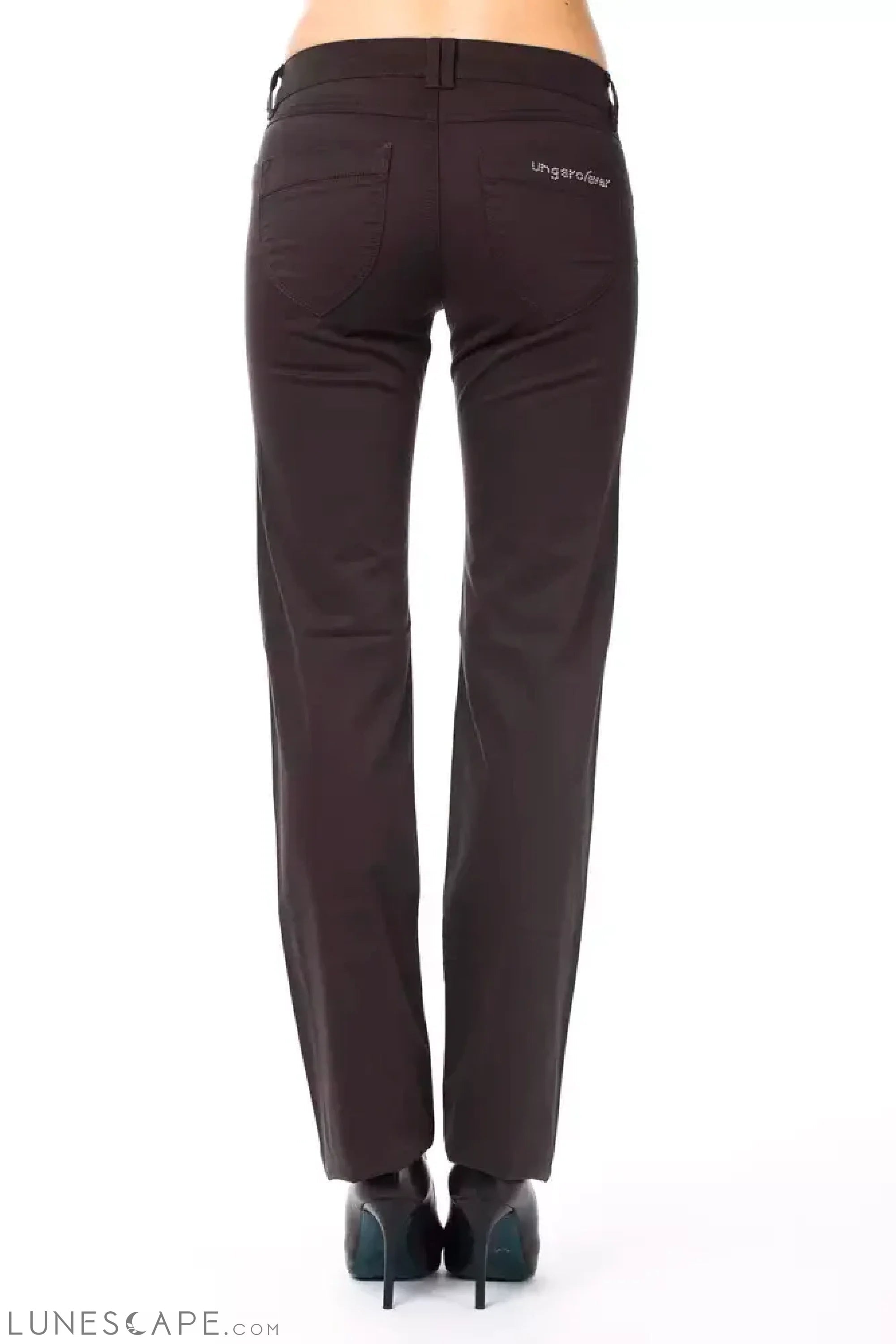 Ungaro Fever Brown Cotton Women Pants LUNESCAPE