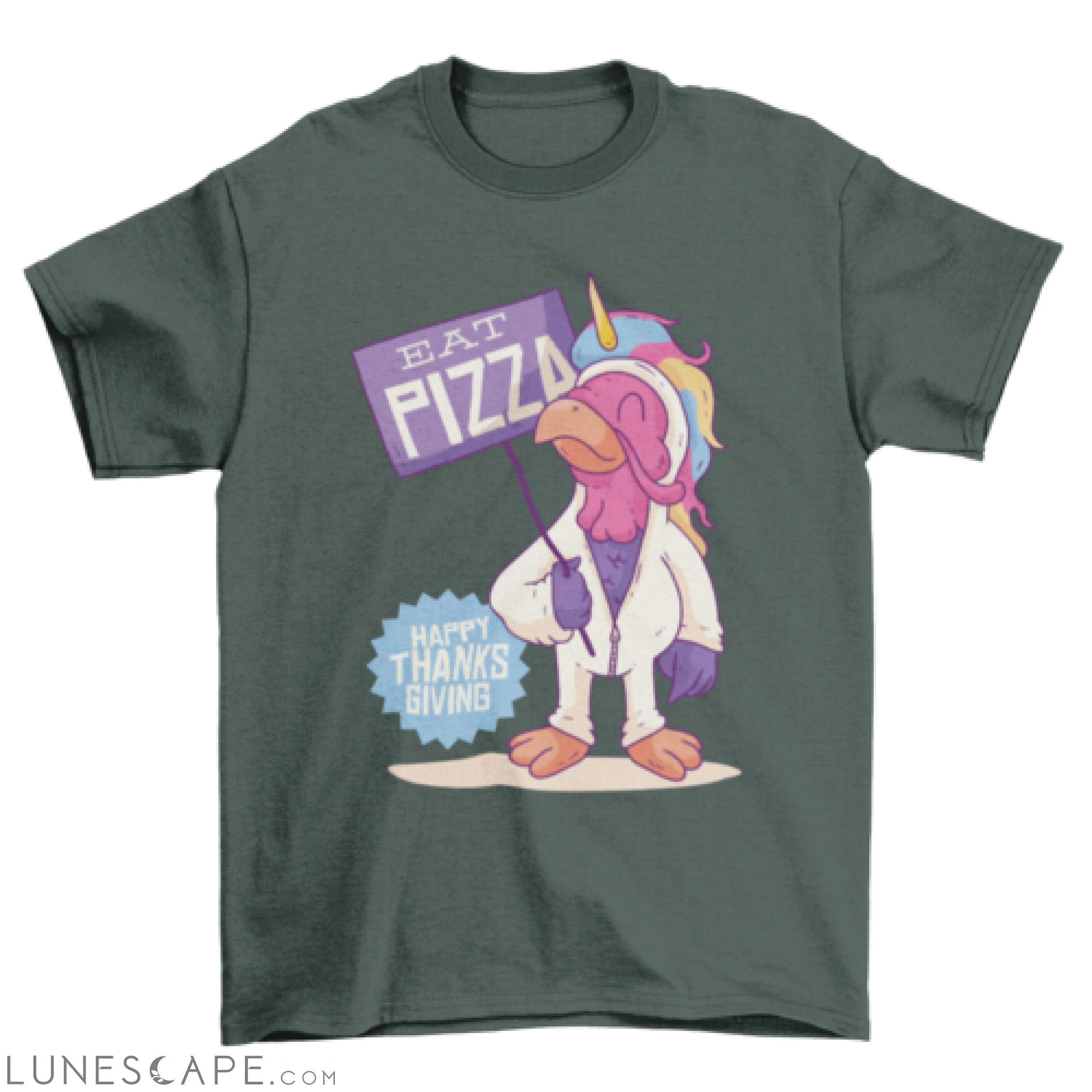 Unicorn Turkey Thanksgiving Funny T-shirt LUNESCAPE
