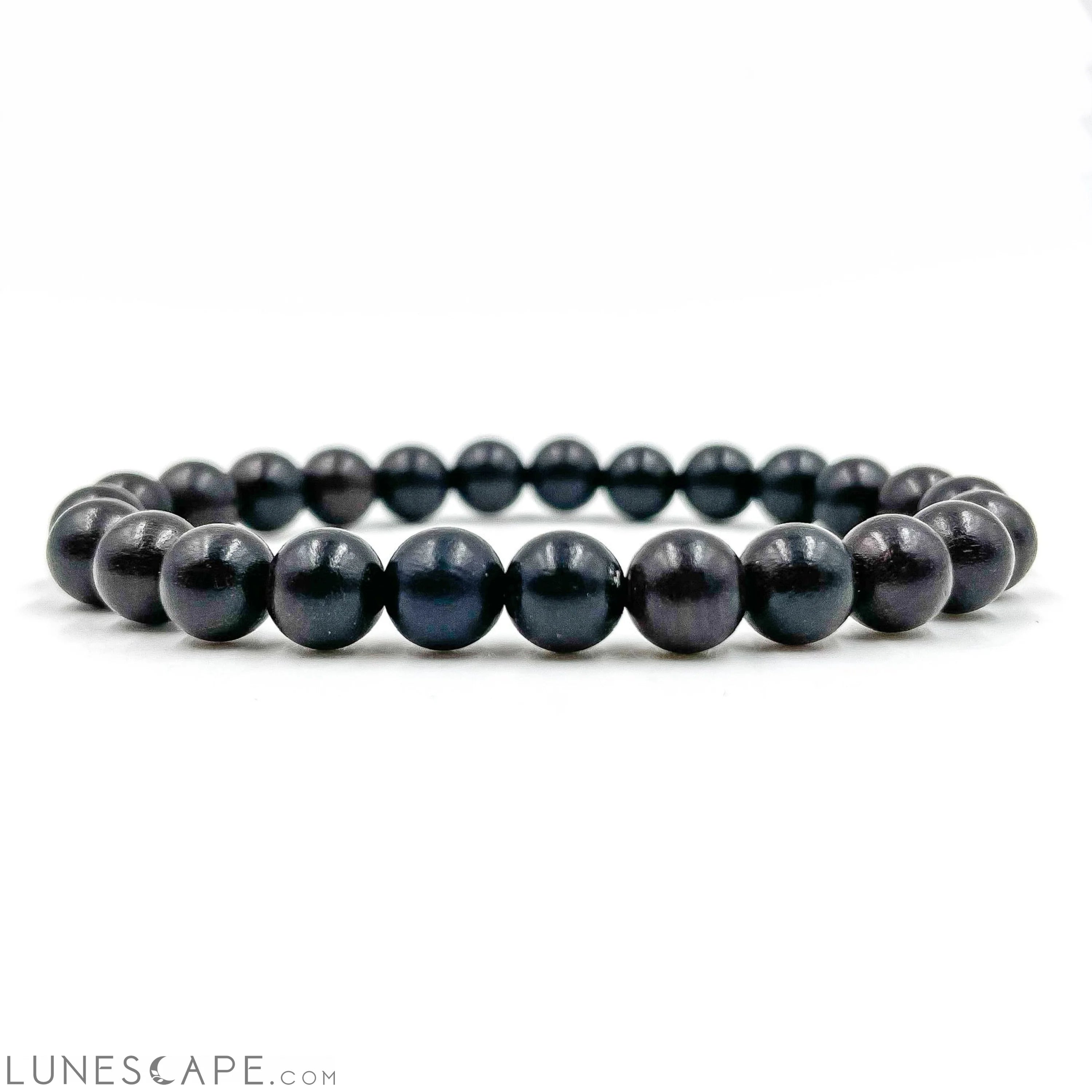 Union - Ebony Blackwood Mala Beaded Bracelet LUNESCAPE