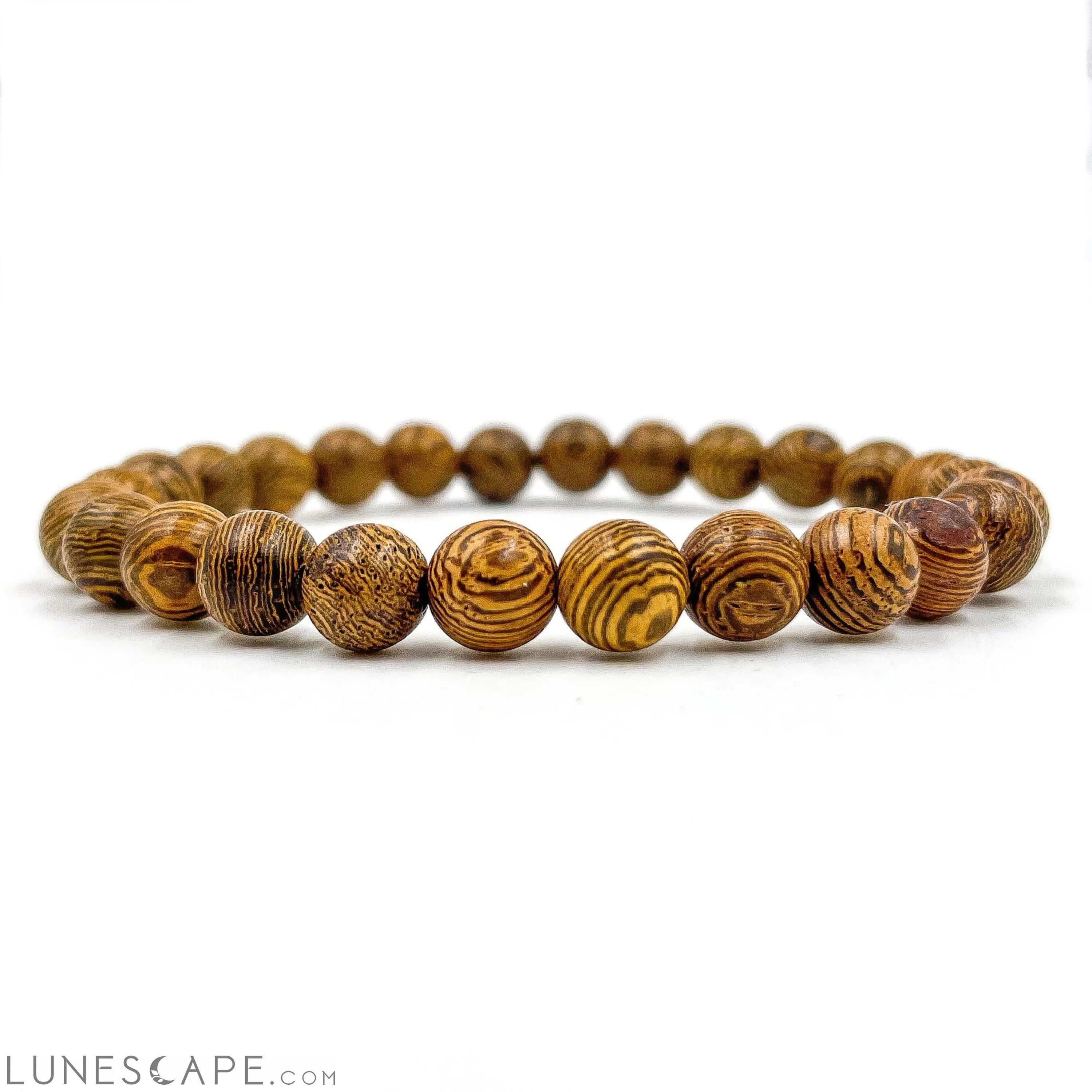 Union - Zebrawood Mala Beaded Bracelet LUNESCAPE