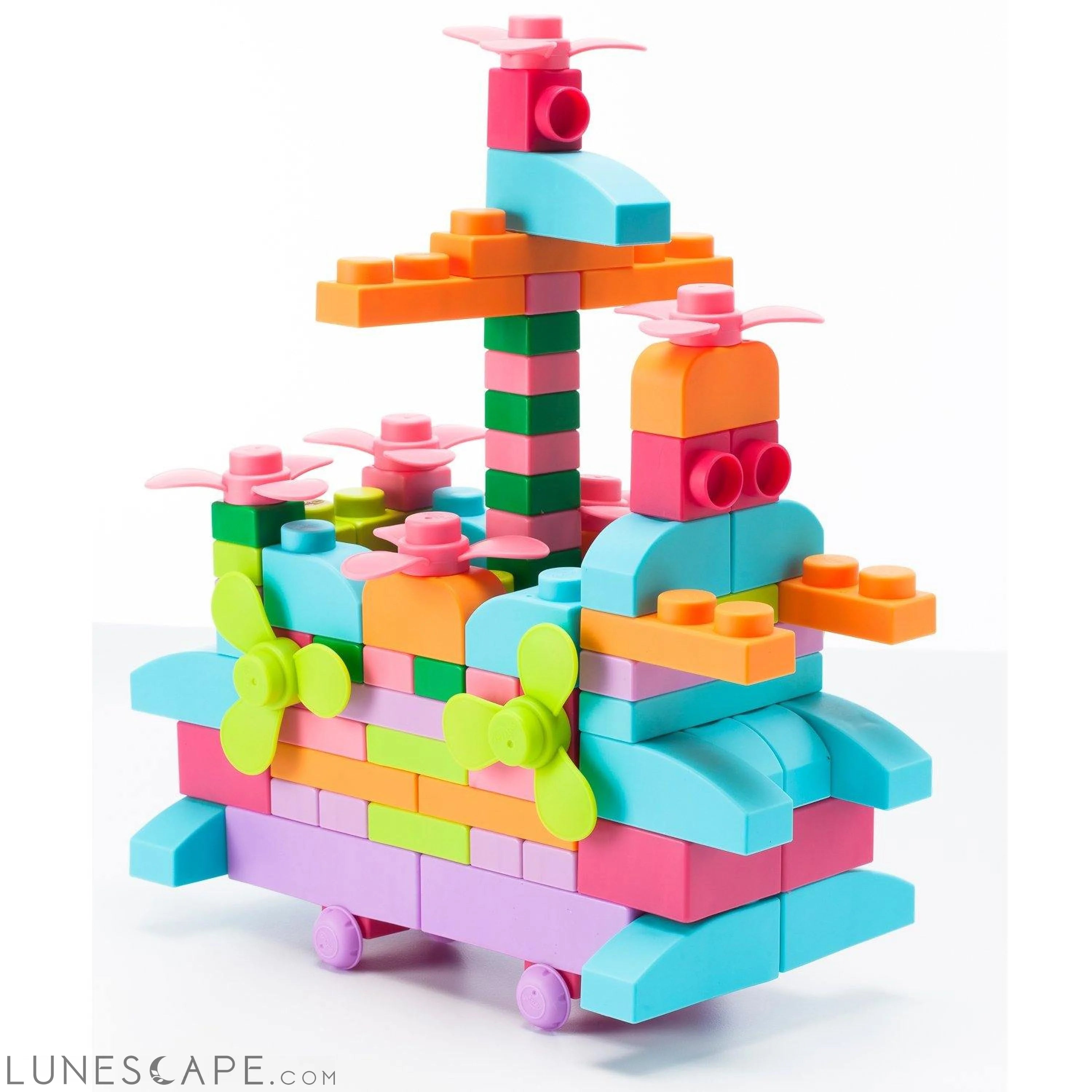 UNiPLAY Soft Building Blocks - 80 Pcs Pastel LUNESCAPE