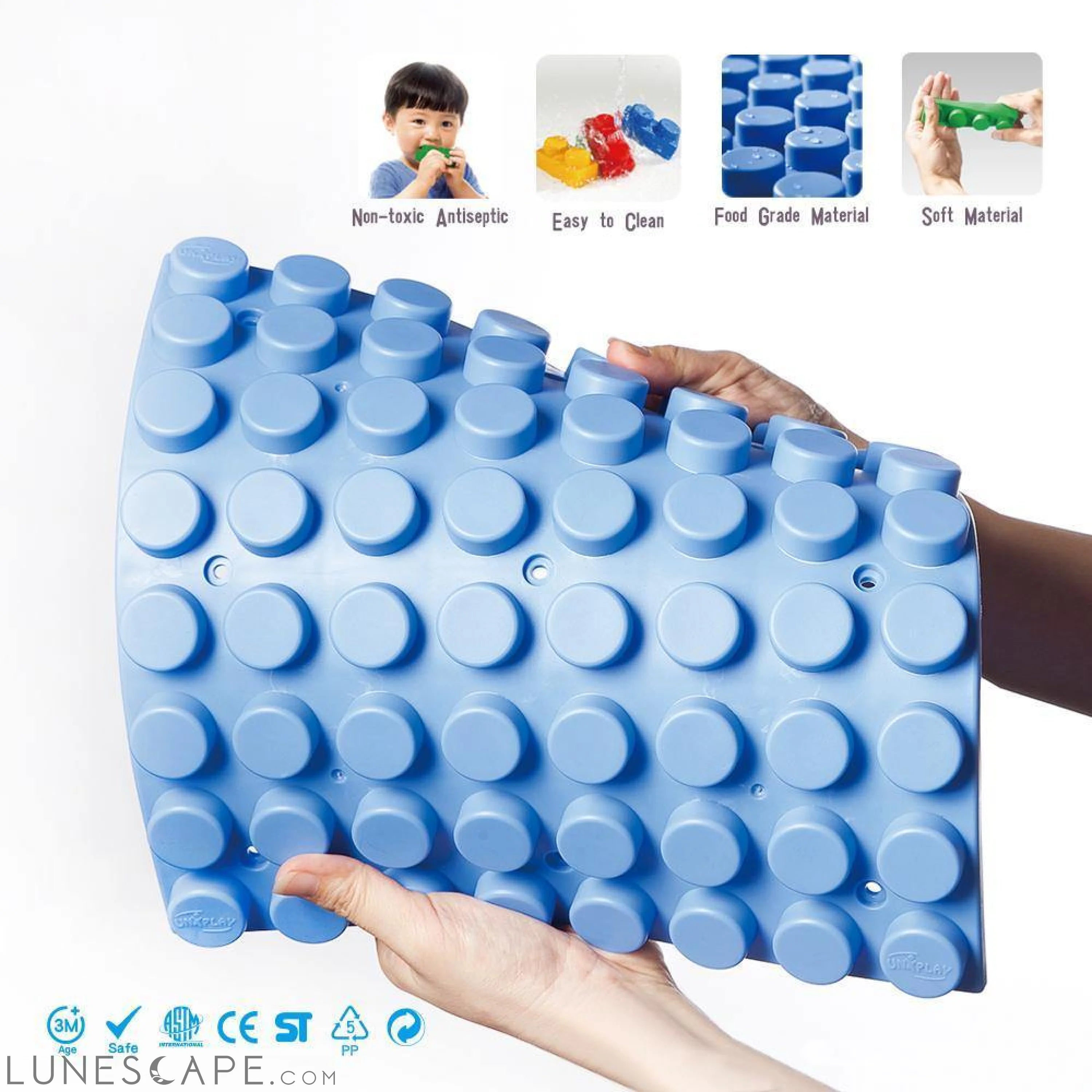 UNiPLAY Soft Building Blocks Platform - 4 Pcs. LUNESCAPE