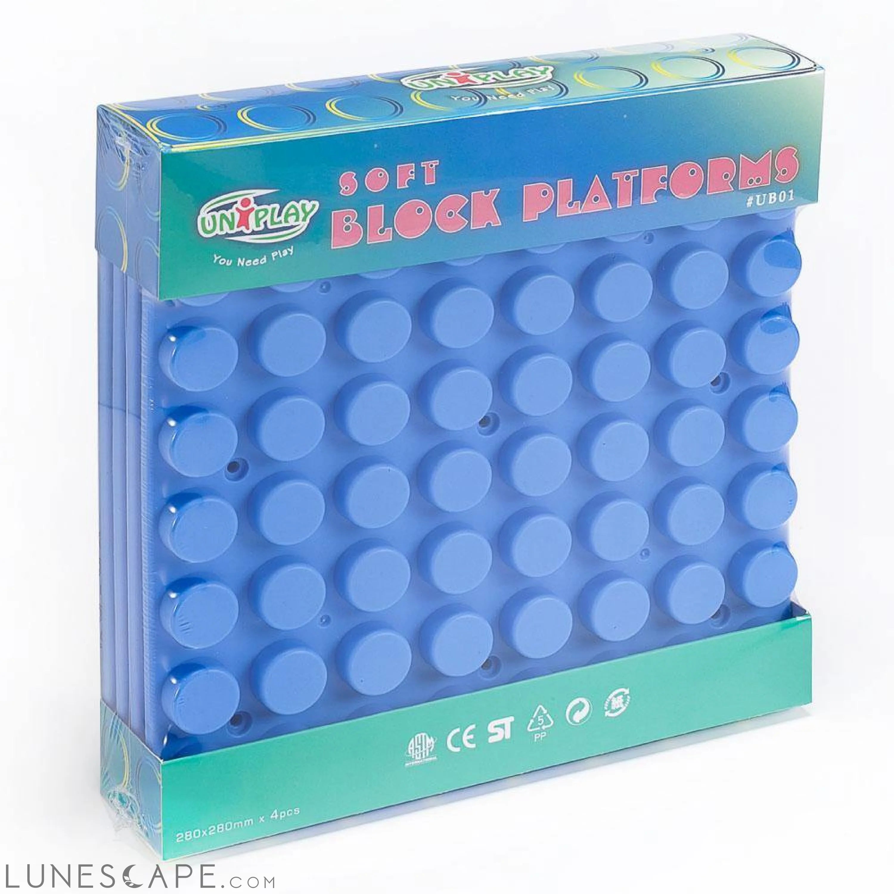 UNiPLAY Soft Building Blocks Platform - 4 Pcs. LUNESCAPE