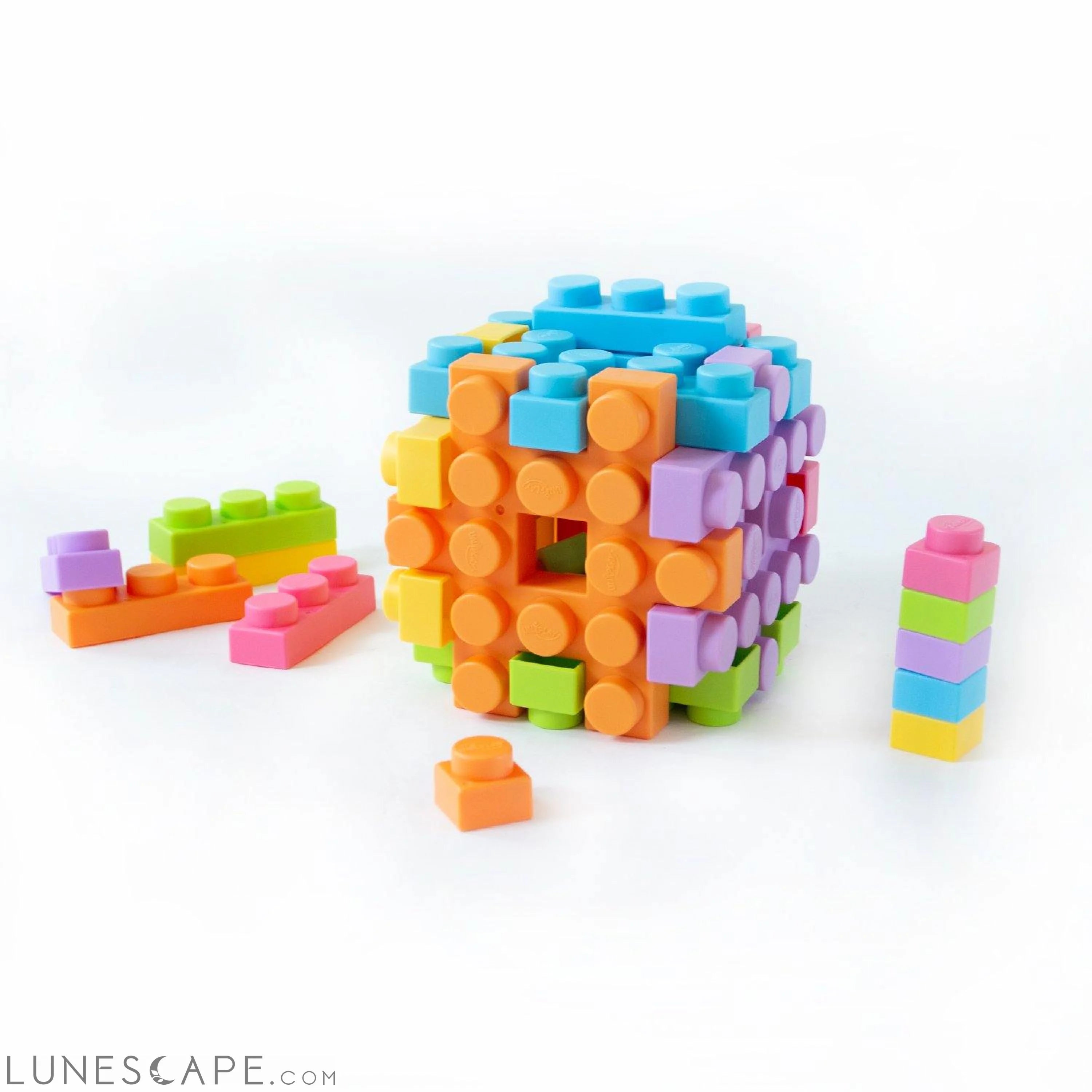 UNiPLAY Waffle Play Cube Blocks Small Cube - 6 Pcs LUNESCAPE