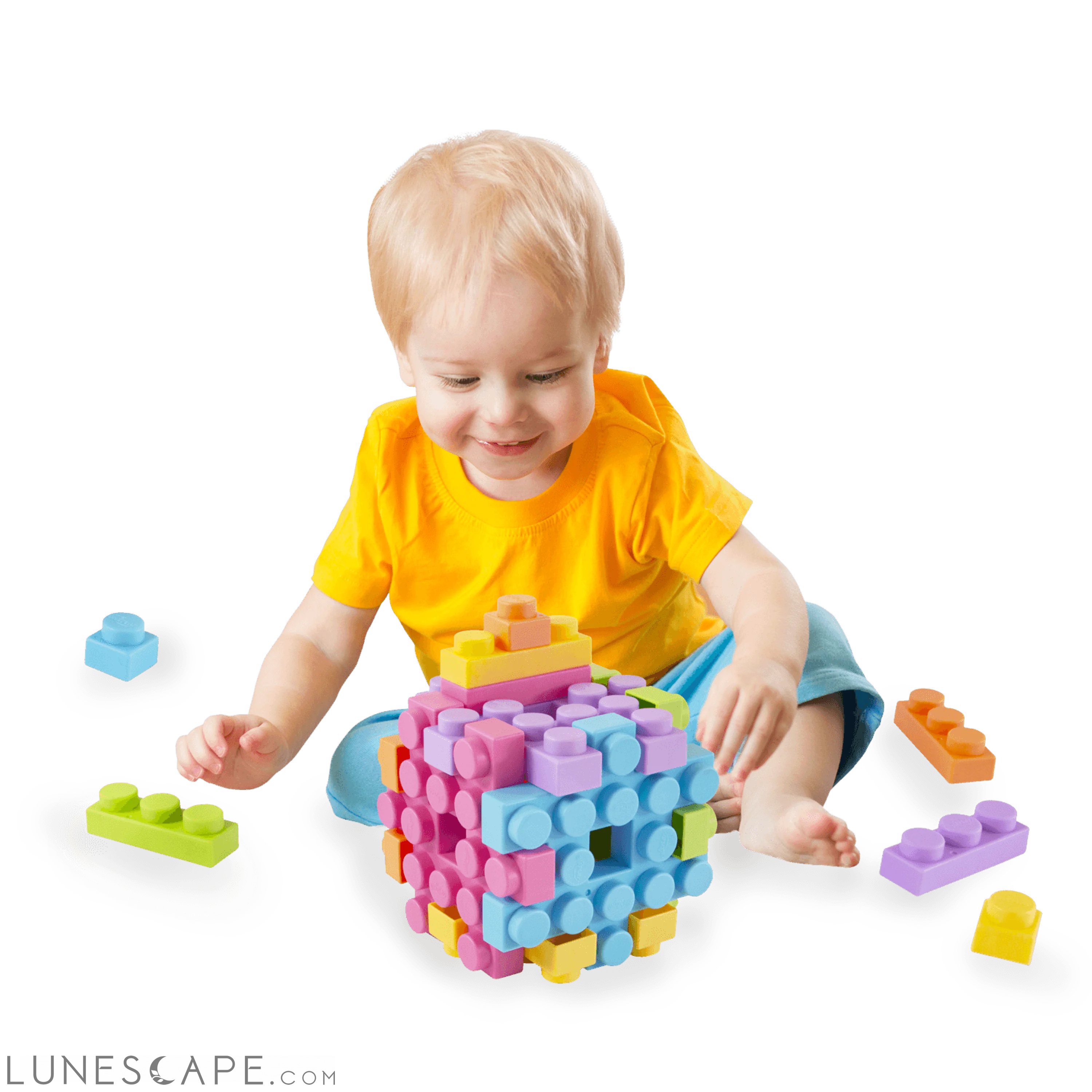 UNiPLAY Waffle Play Cube Blocks Small Cube - 6 Pcs LUNESCAPE