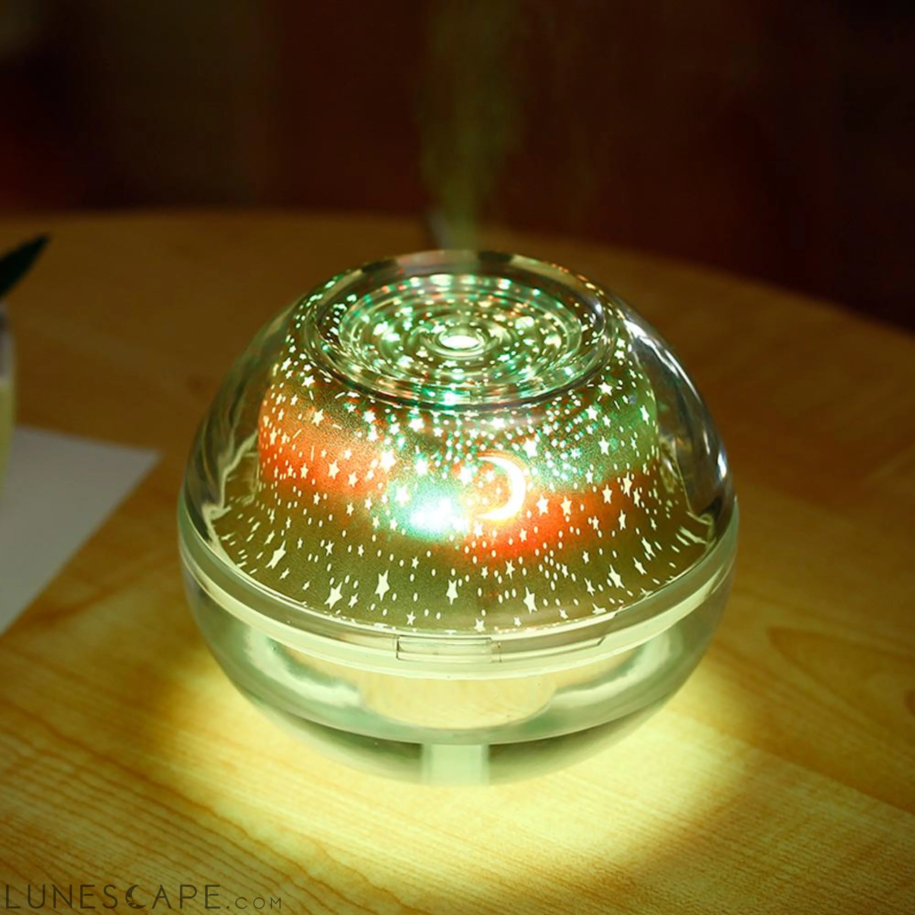 USB Crystal Night Lamp Projector 500ml Air Humidifier Desktop Aroma LUNESCAPE
