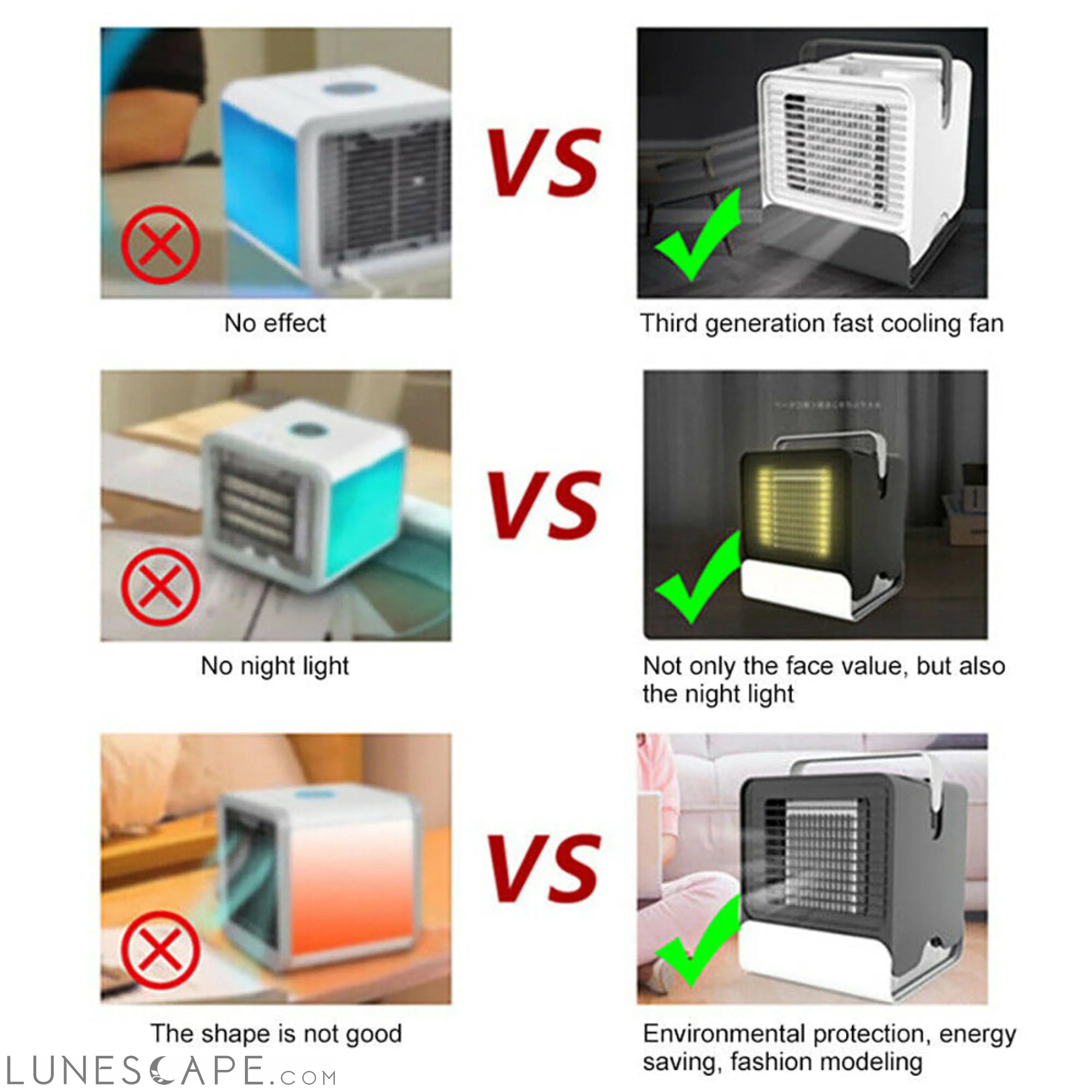 USB Mini Negative Ion Cool Fan Air Conditioner LUNESCAPE